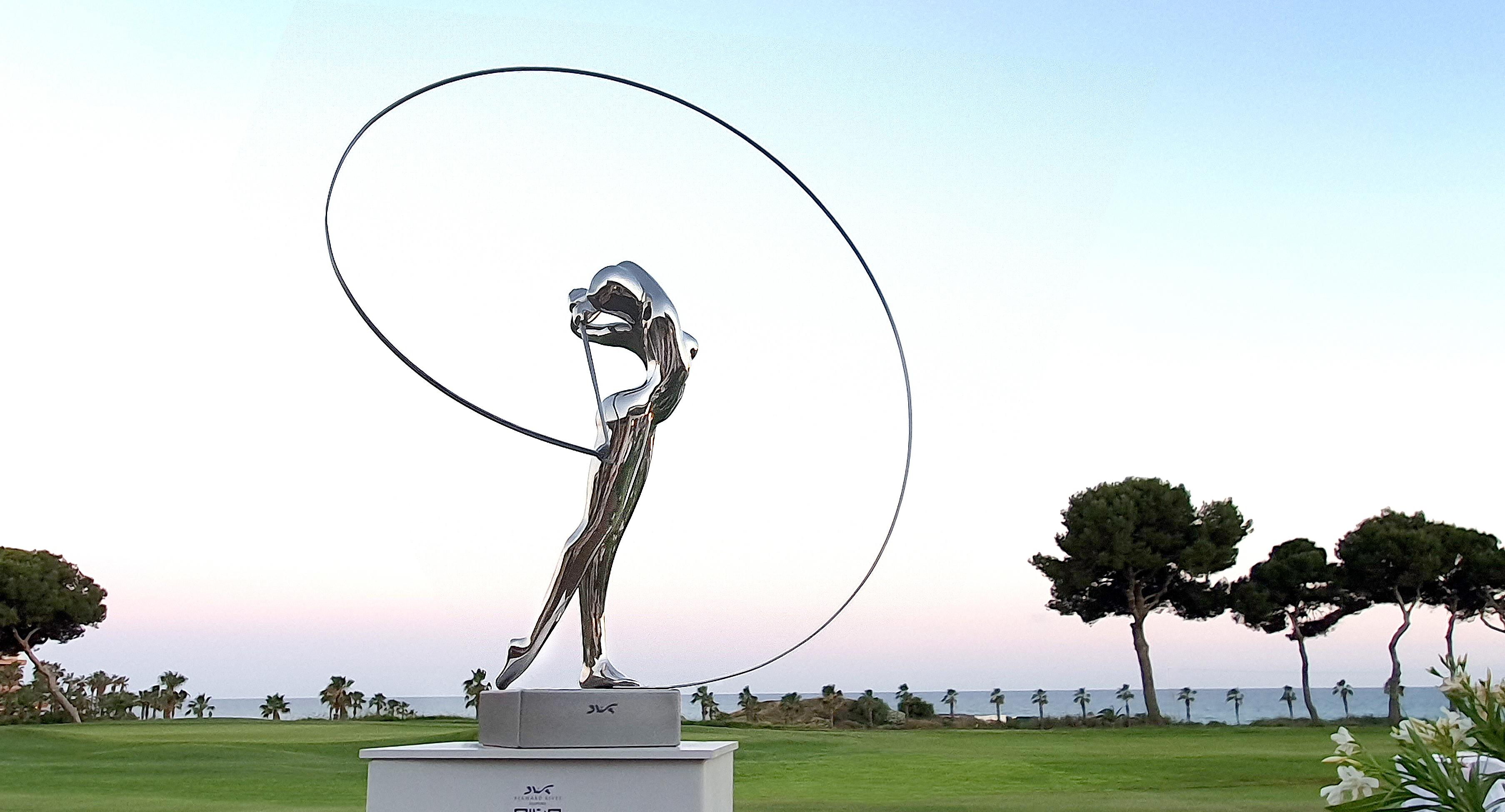 Bernard Rives  Golf  Silver  Swing original resin sculpture For Sale 6