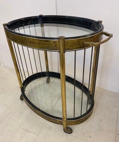 Bernard Rohne pour Mastercraft - Chariot de bar gravé à l'acide