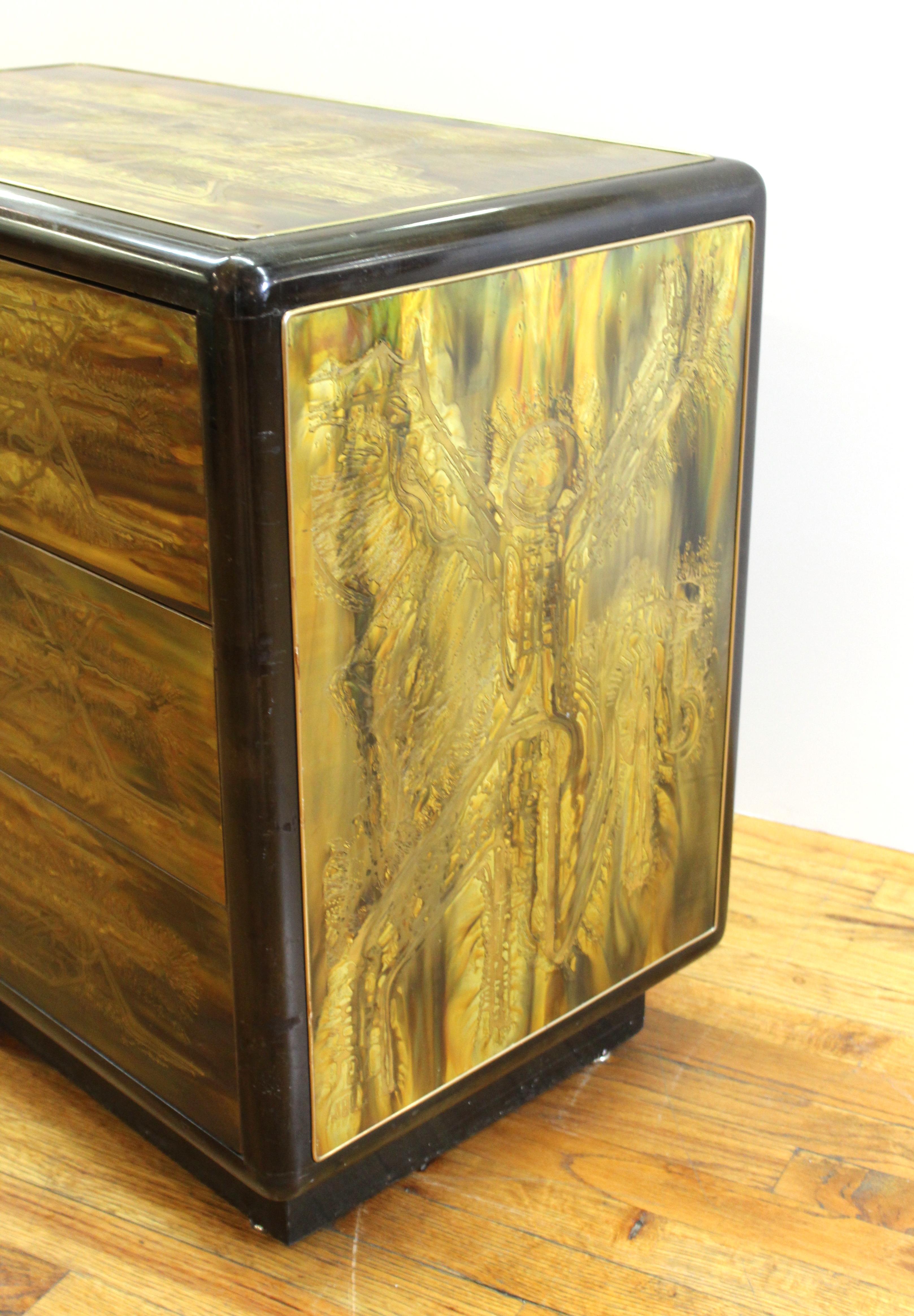 Bernard Rohne for Mastercraft Mid-Century Modern Acid Etched Chest 3