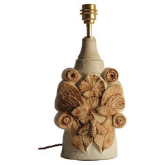 Bernard Rooke Brutalist Honey Bee and Leaf Pattern Table Light