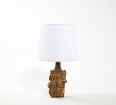 Brutalistische Keramik-Tischlampe von Bernard Rooke, UK, 1960er Jahre