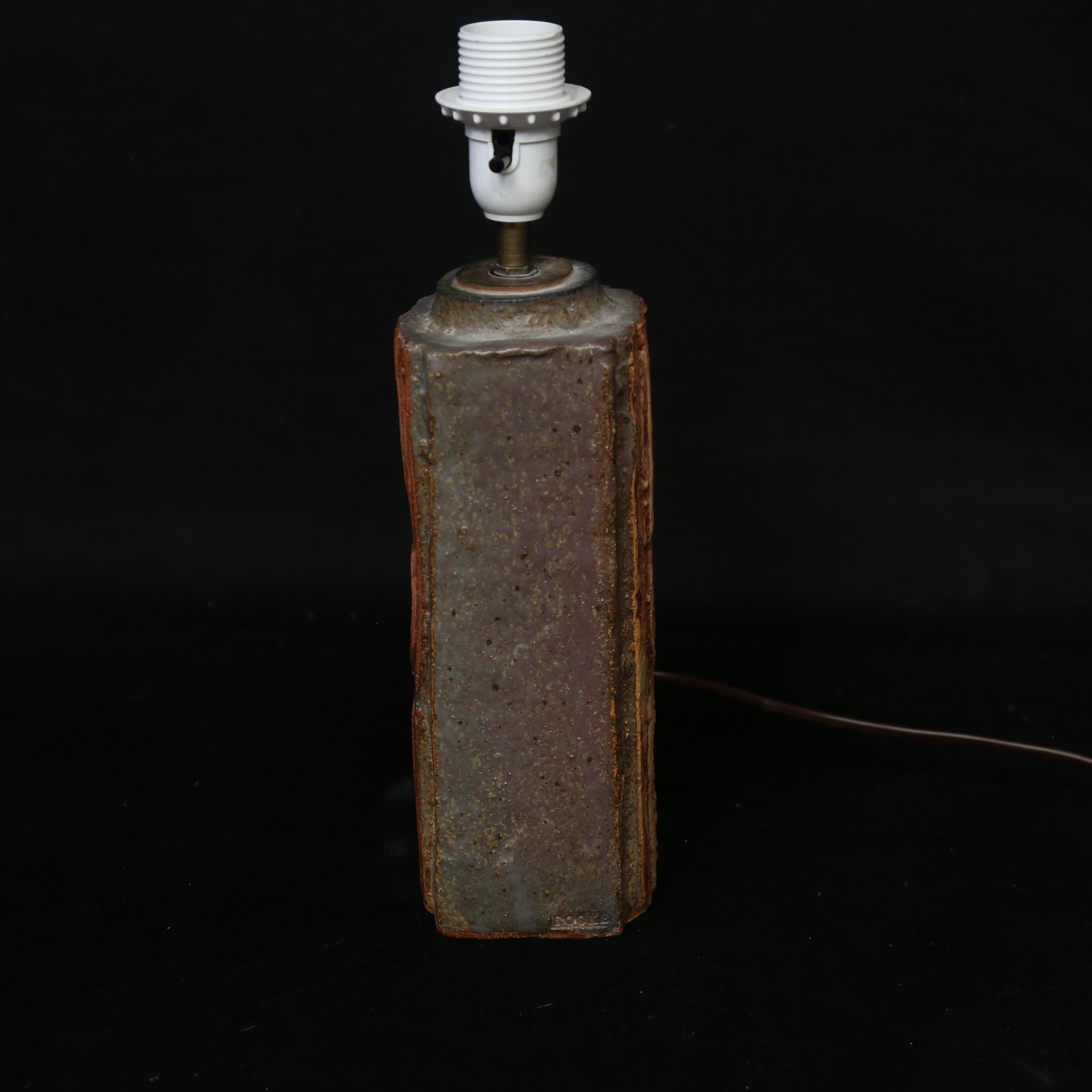 Mid-Century Modern Bernard Rooke ceramic table Lamps a pair Signed England 1960 For Sale