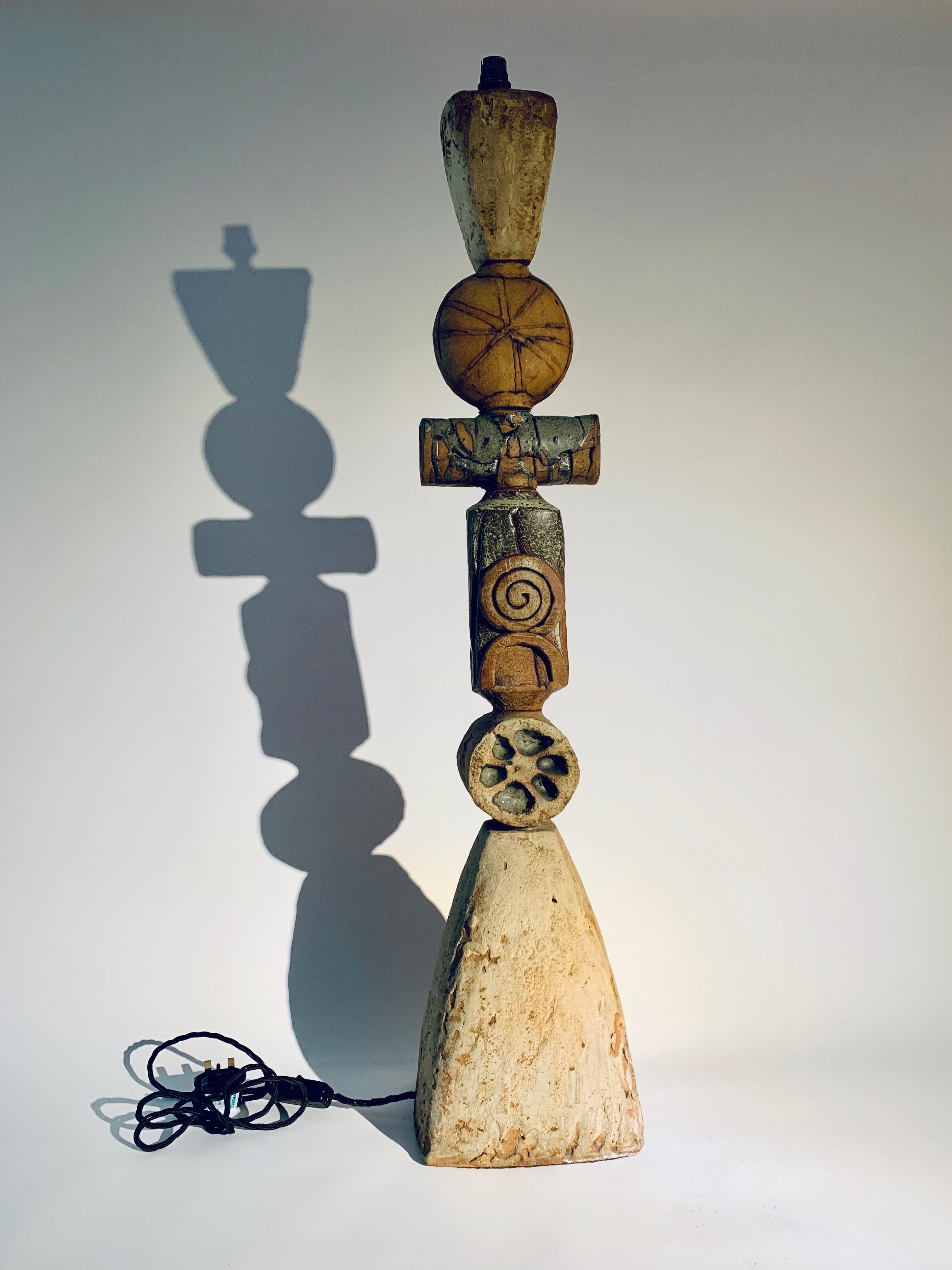 British Bernard Rooke, Large Totem Floor lamp For Sale