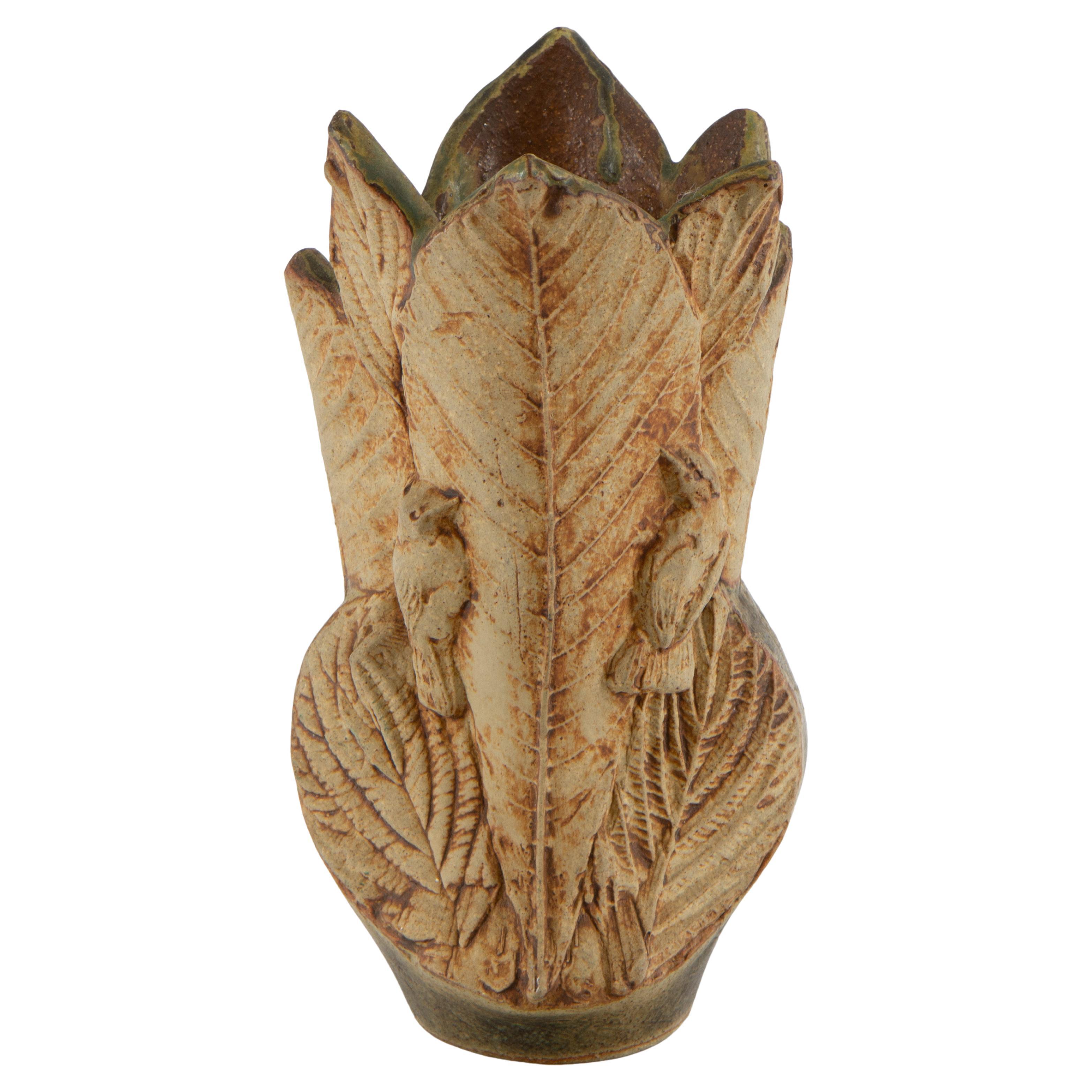 Bernard Rooke Small Studio Pottery Nature Vase  For Sale