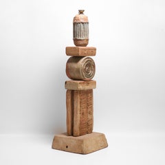 Bernard Rooke stoneware sculptural table lamp