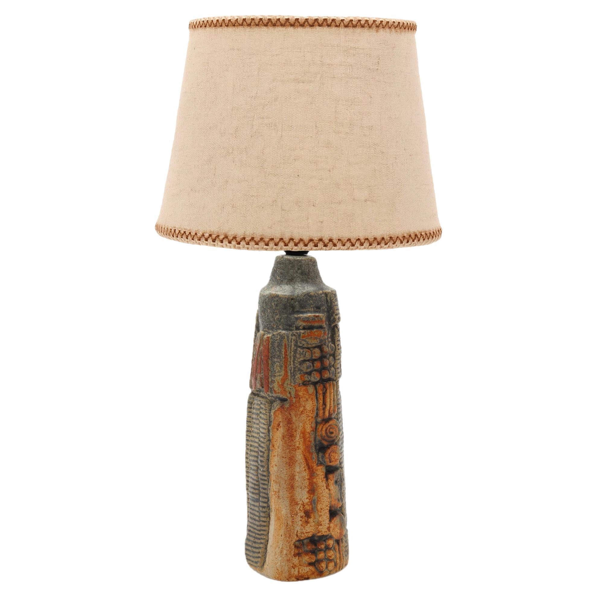 Bernard Rooke Steingut-Tischlampe, gestempelt aus England 1960