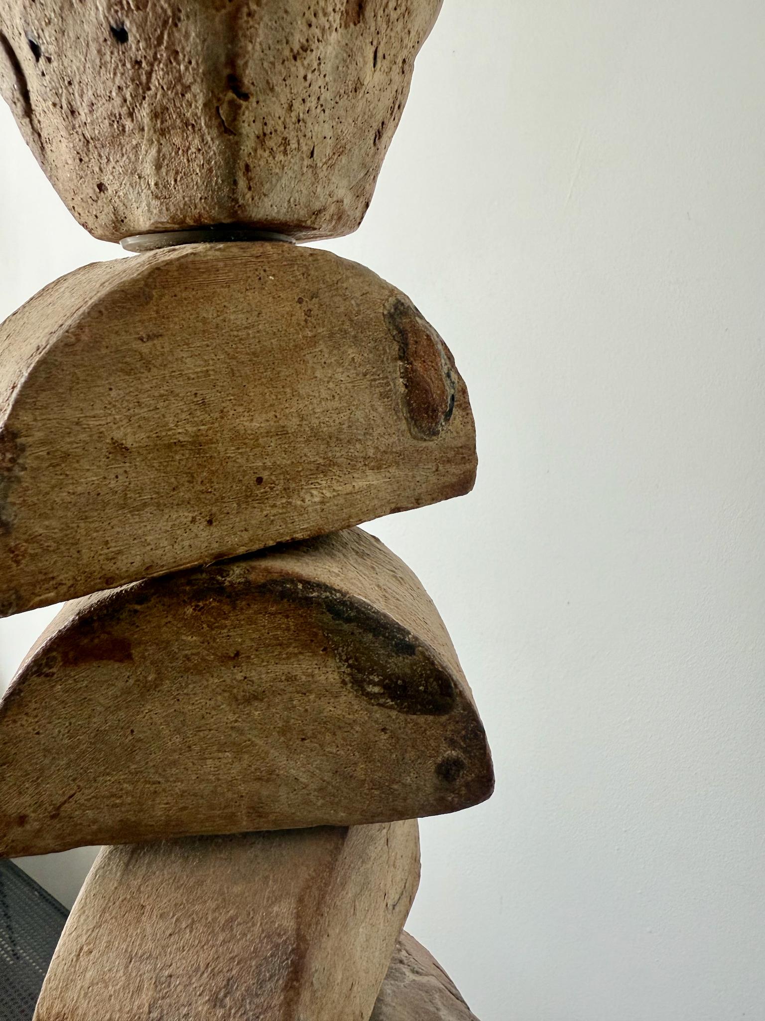 Bernard Rooke Studio Keramische TOTEM Stehlampe mit blauen Rondellen, England im Angebot 6