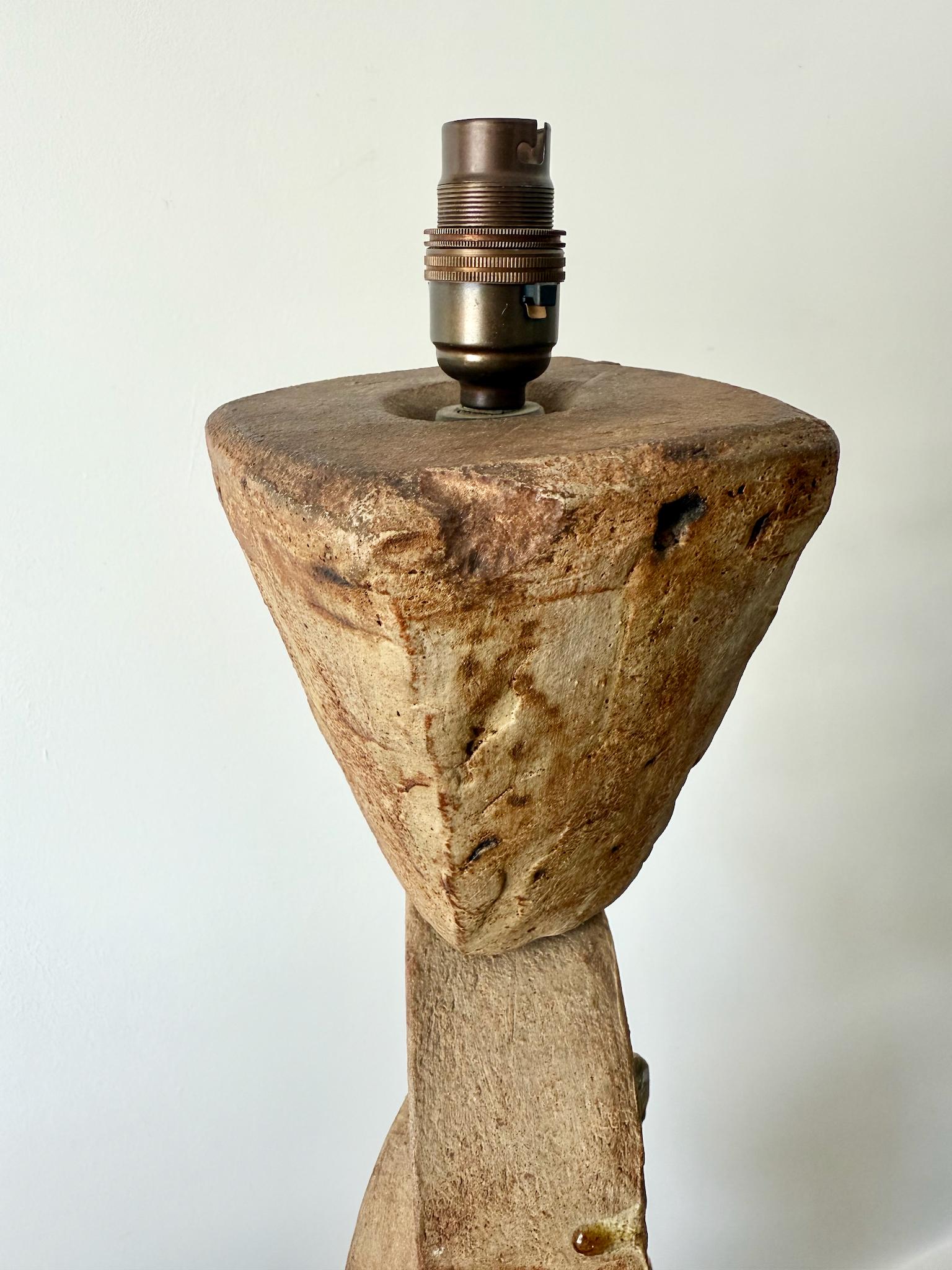 Bernard Rooke Studio Keramische TOTEM Stehlampe mit blauen Rondellen, England im Angebot 4