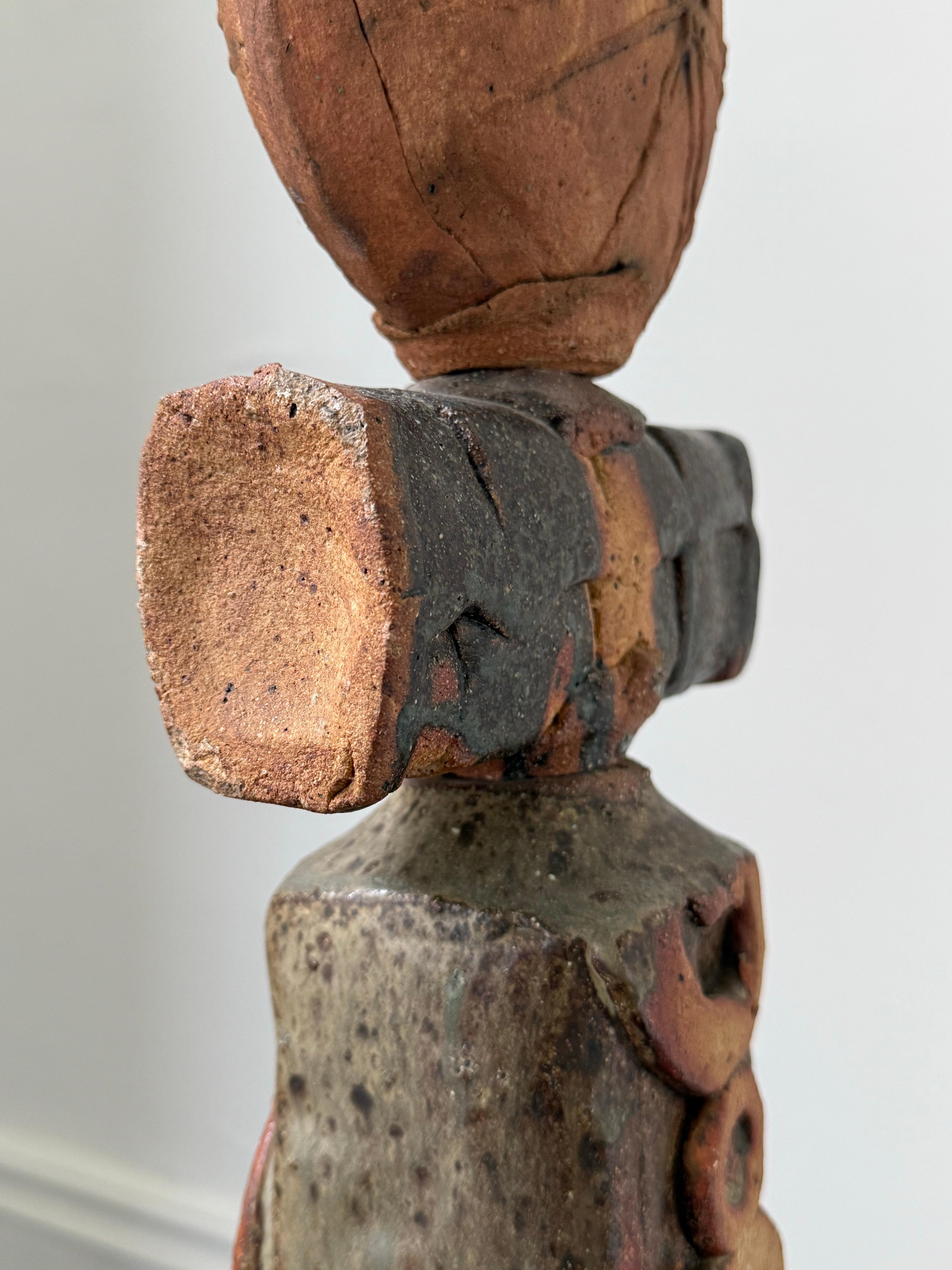 Bernard Rooke Studio Ceramic Totem Lamp, England For Sale 4