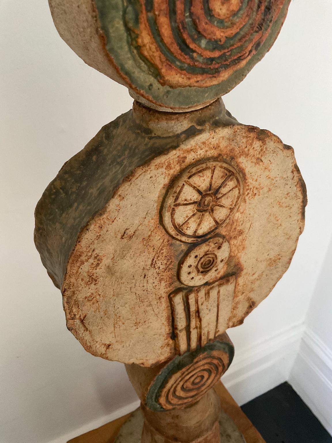 Bernard Rooke Studio Ceramic TOTEM Lamp, England For Sale 3