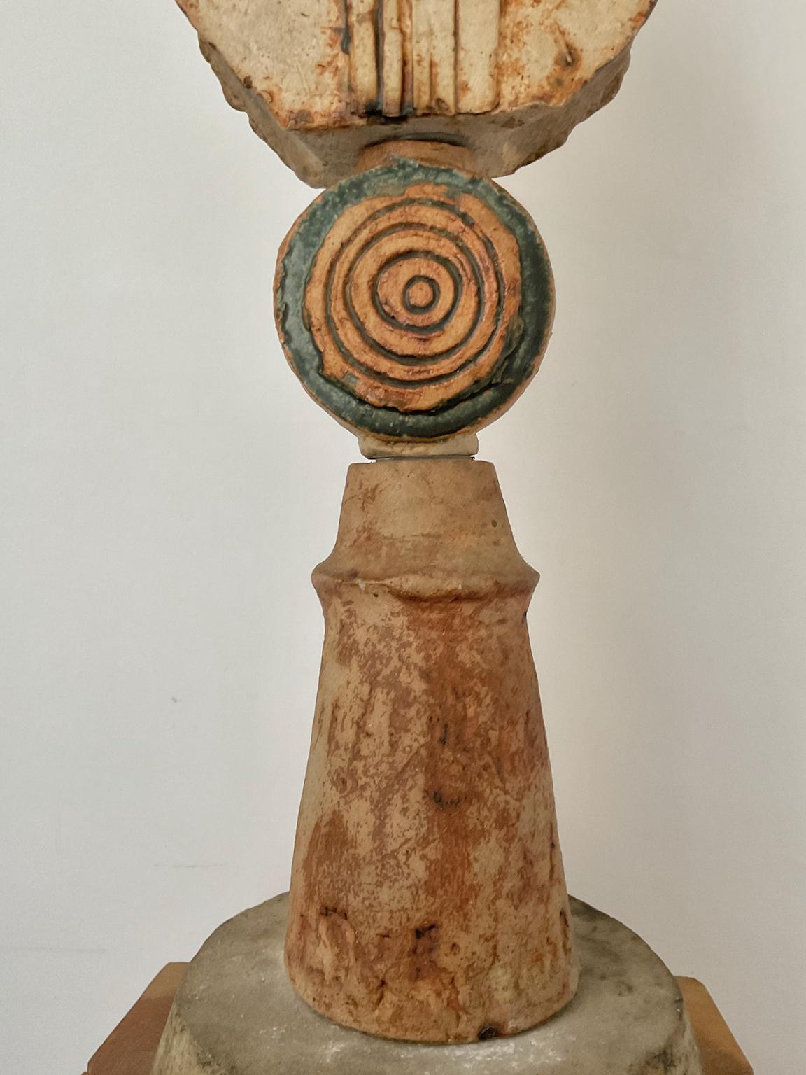 Bernard Rooke Studio Ceramic TOTEM Lamp, England For Sale 6