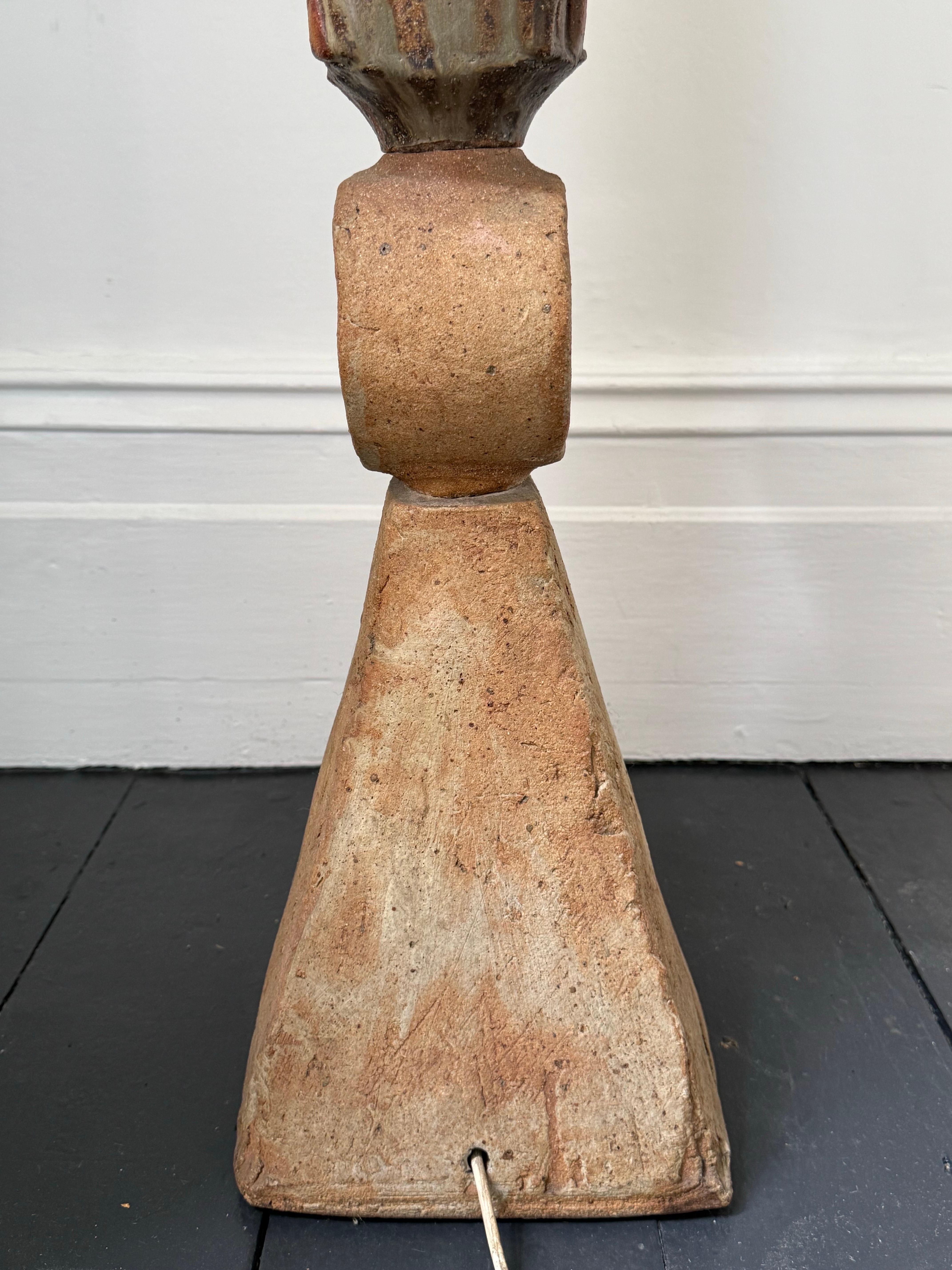 Bernard Rooke Studio Ceramic Totem Lamp, England For Sale 7
