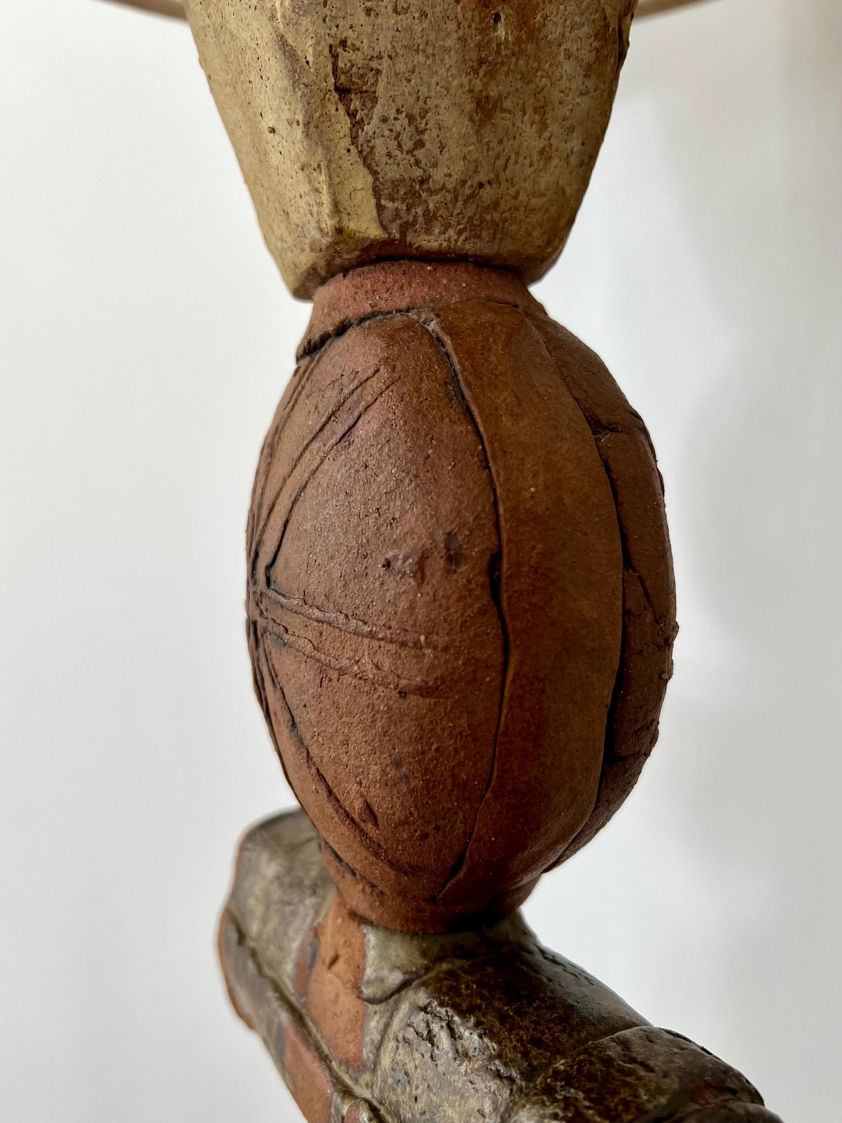 Mid-Century Modern Bernard Rooke Studio Ceramic Totem Lamp, England [I] For Sale