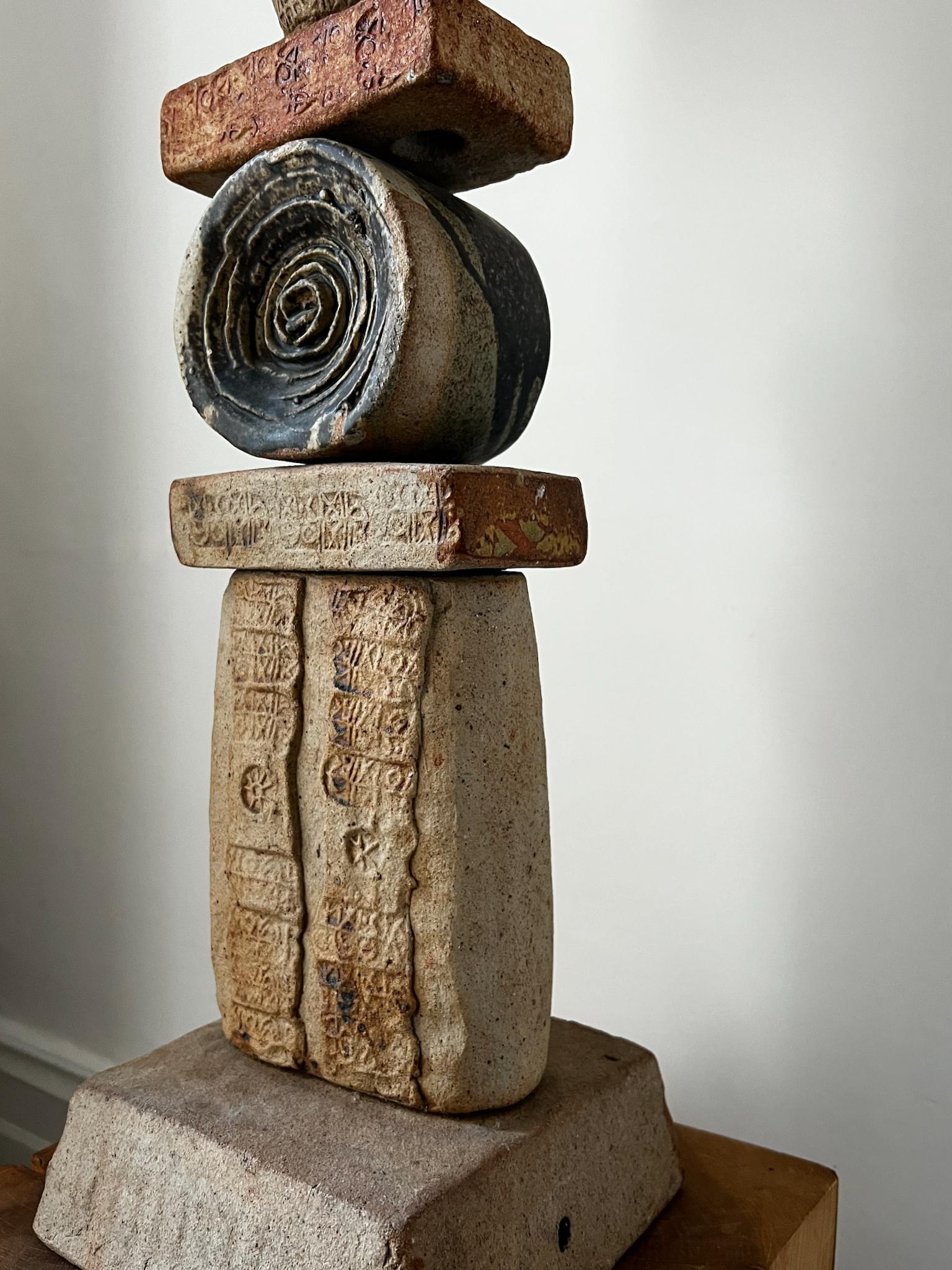 Métal Lampe TOTEM en céramique de Bernard Rooke Studio, Angleterre en vente