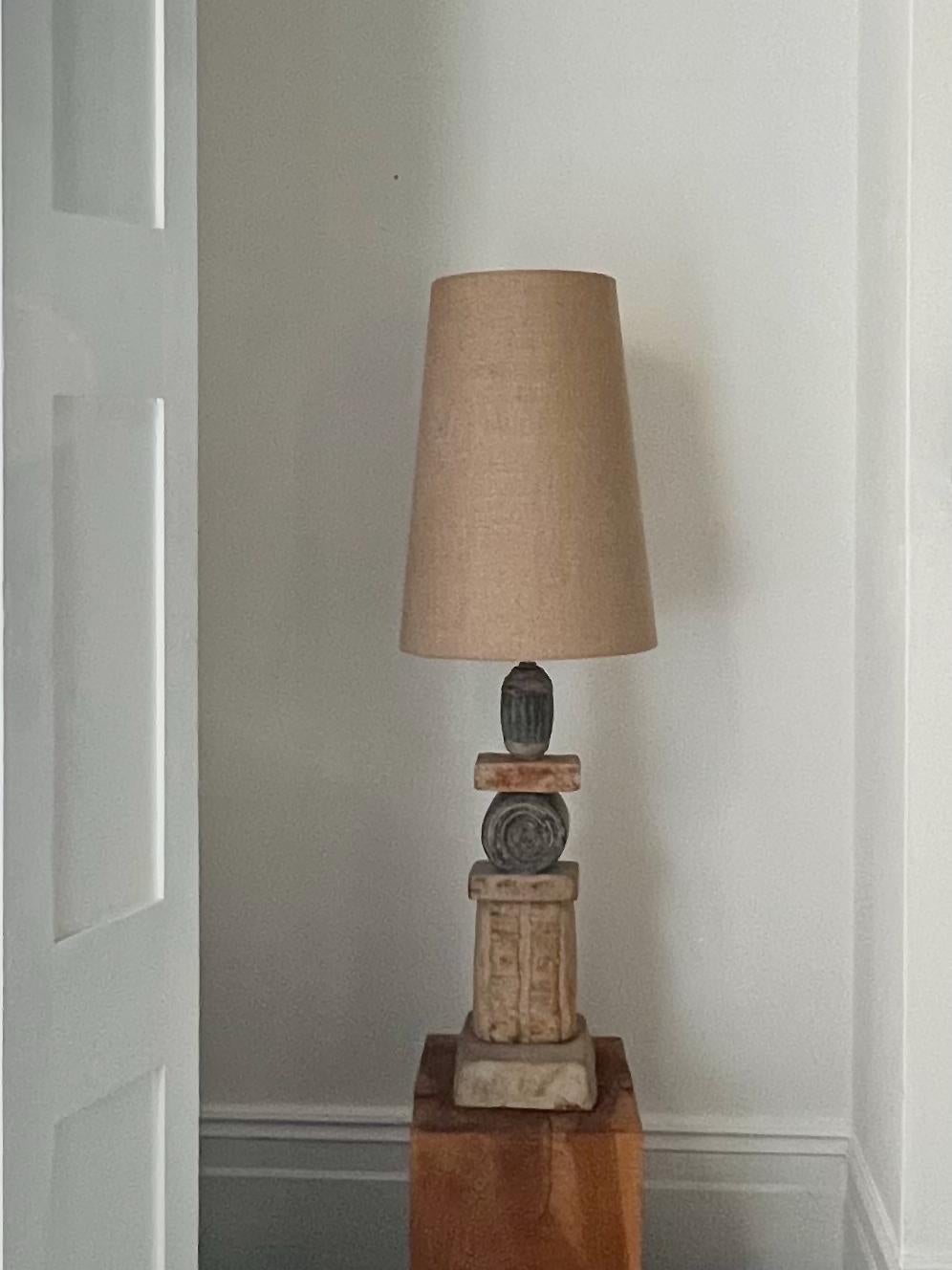 Bernard Rooke Studio Ceramic TOTEM Lamp, England For Sale 1