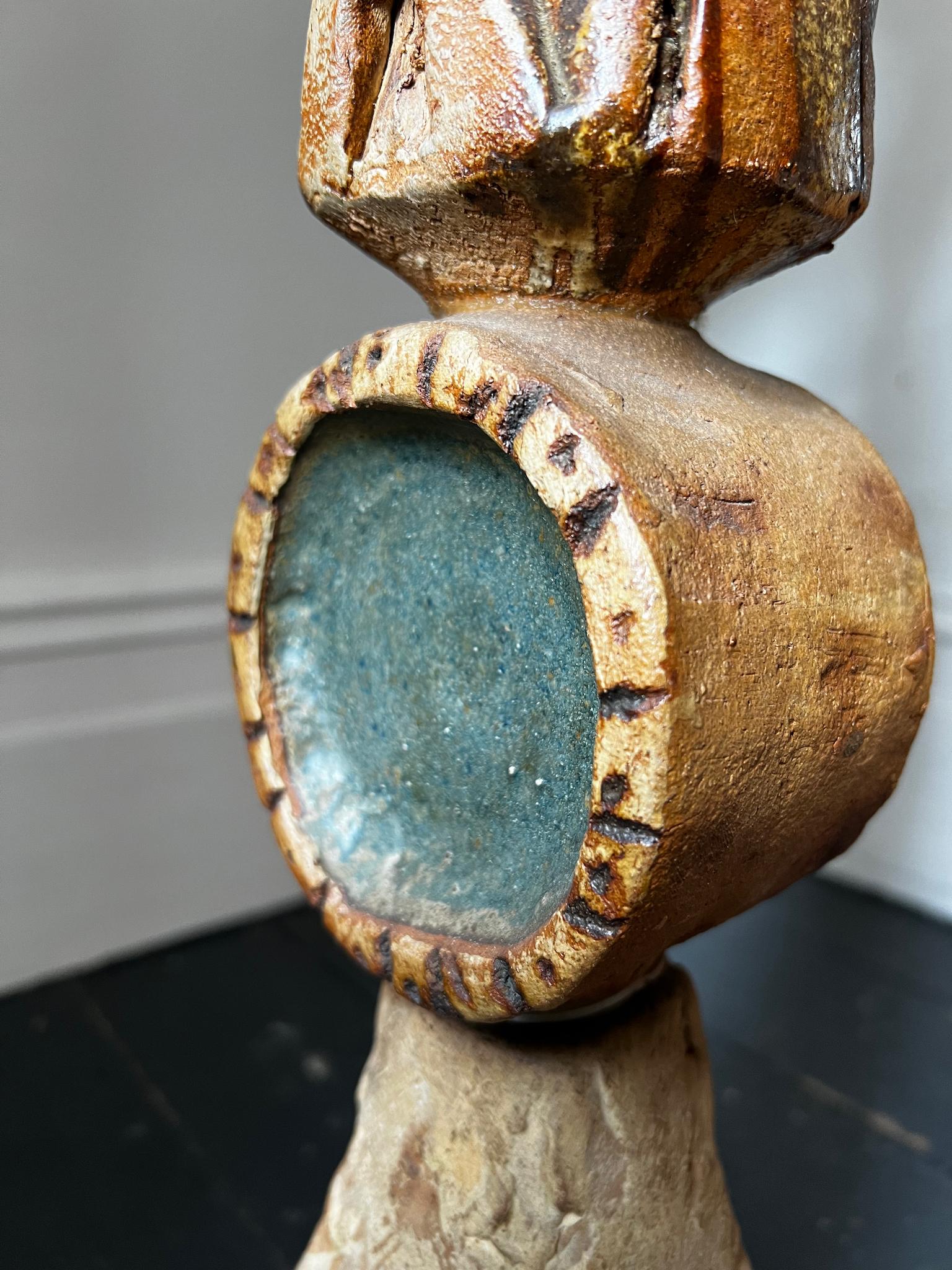 Bernard Rooke Studio Ceramic Totem Lamp, England [II] For Sale 4