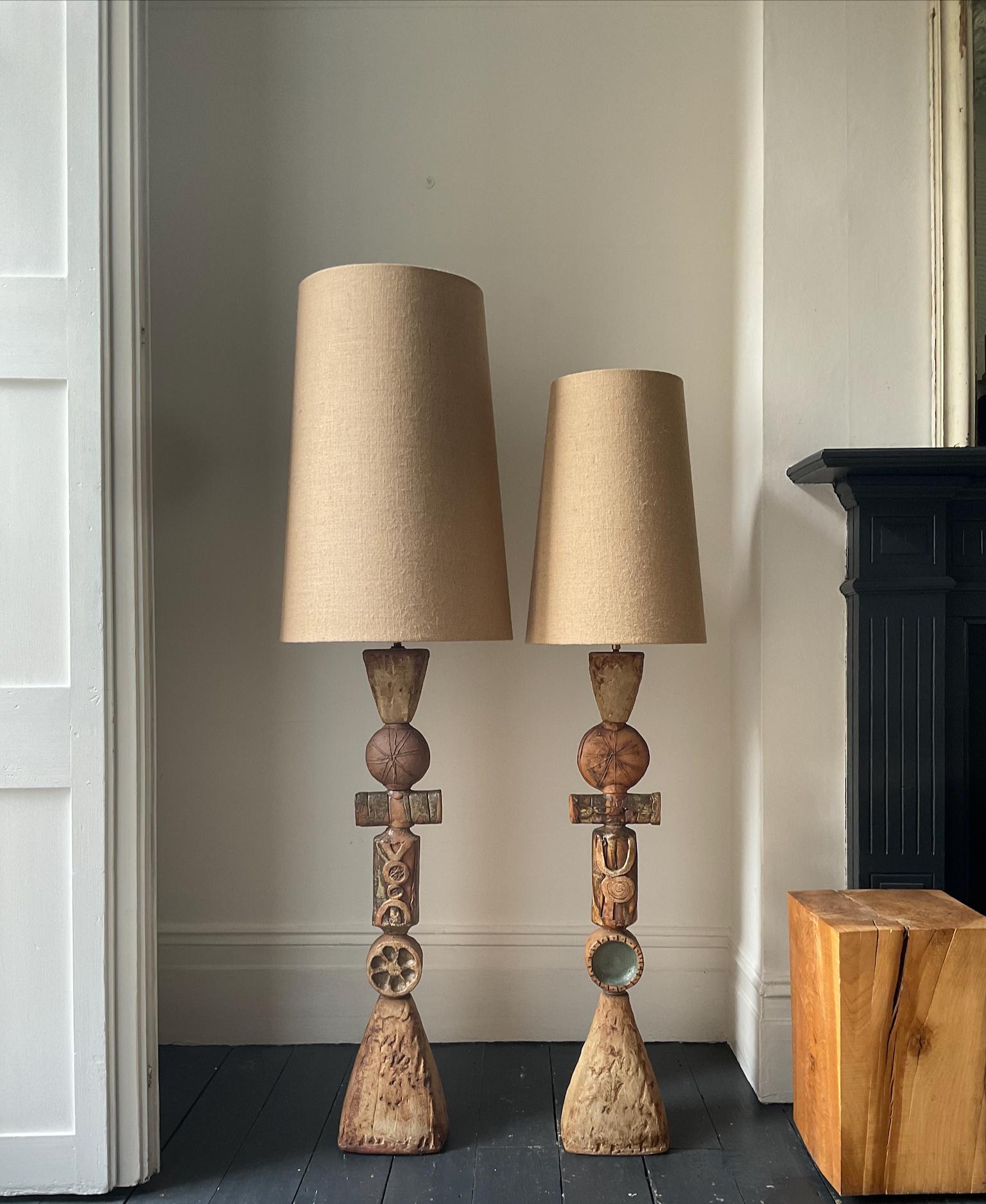 Bernard Rooke Studio Keramik-Totem-Lampe, England [II] im Angebot 8