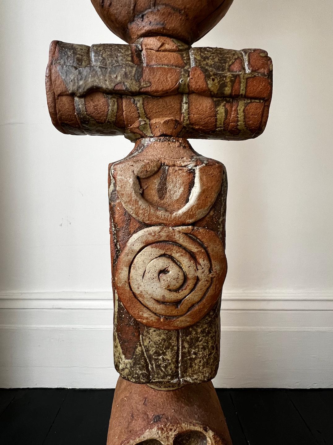 Bernard Rooke Studio Ceramic Totem Lamp, England [II] In Good Condition In London, GB