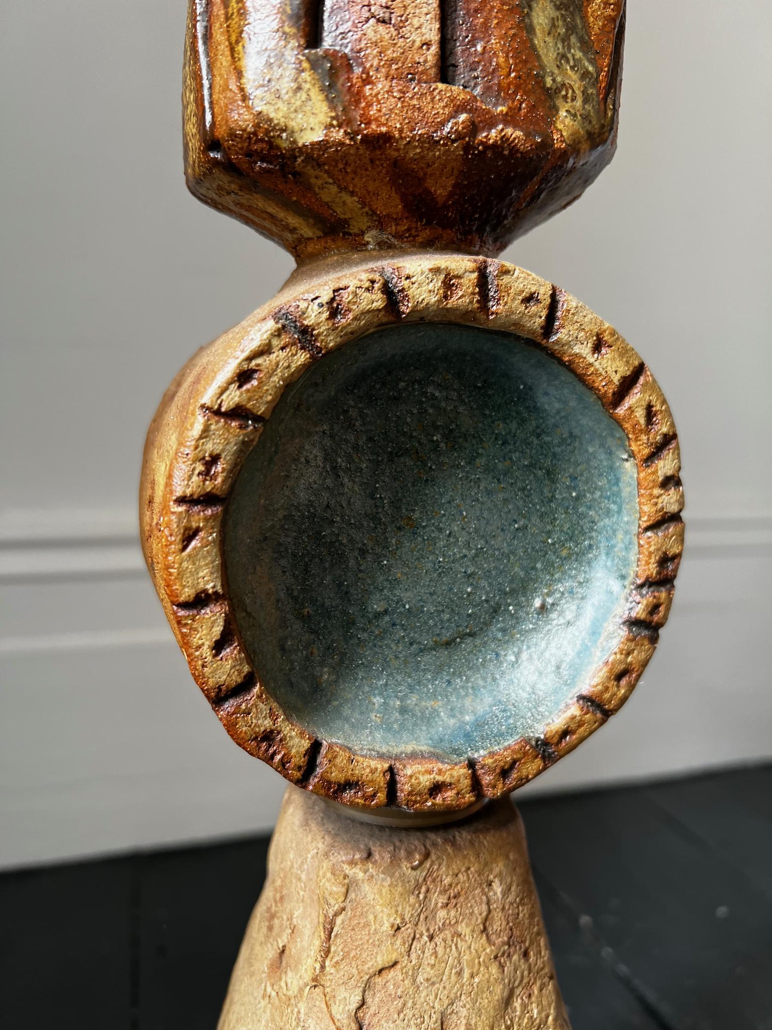 20ième siècle Lampe totem en céramique de Bernard Rooke Studio, Angleterre [II] en vente