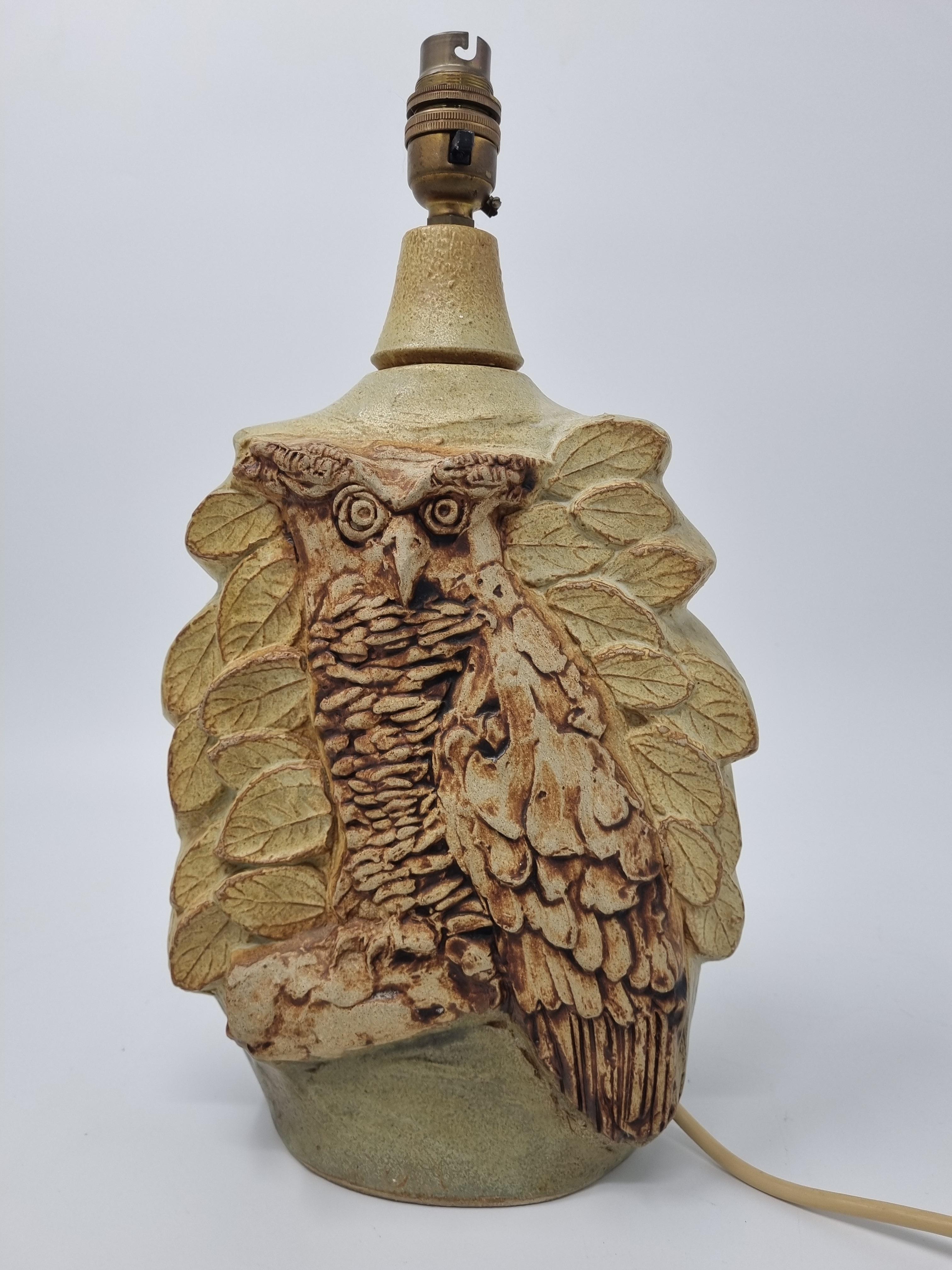 Brutalisme Bernard Rooke Studio Pottery Lamp C. 1970s en vente