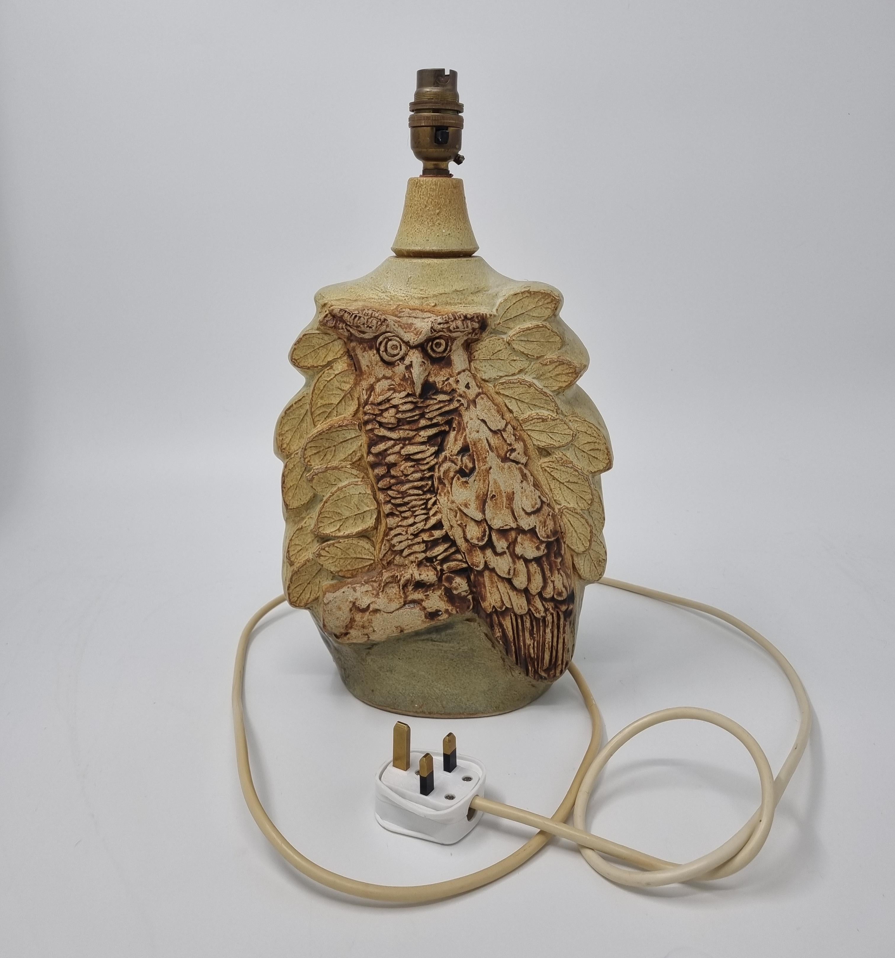 Bernard Rooke Studio Pottery Lamp C. 1970s Bon état - En vente à Hoddesdon, GB
