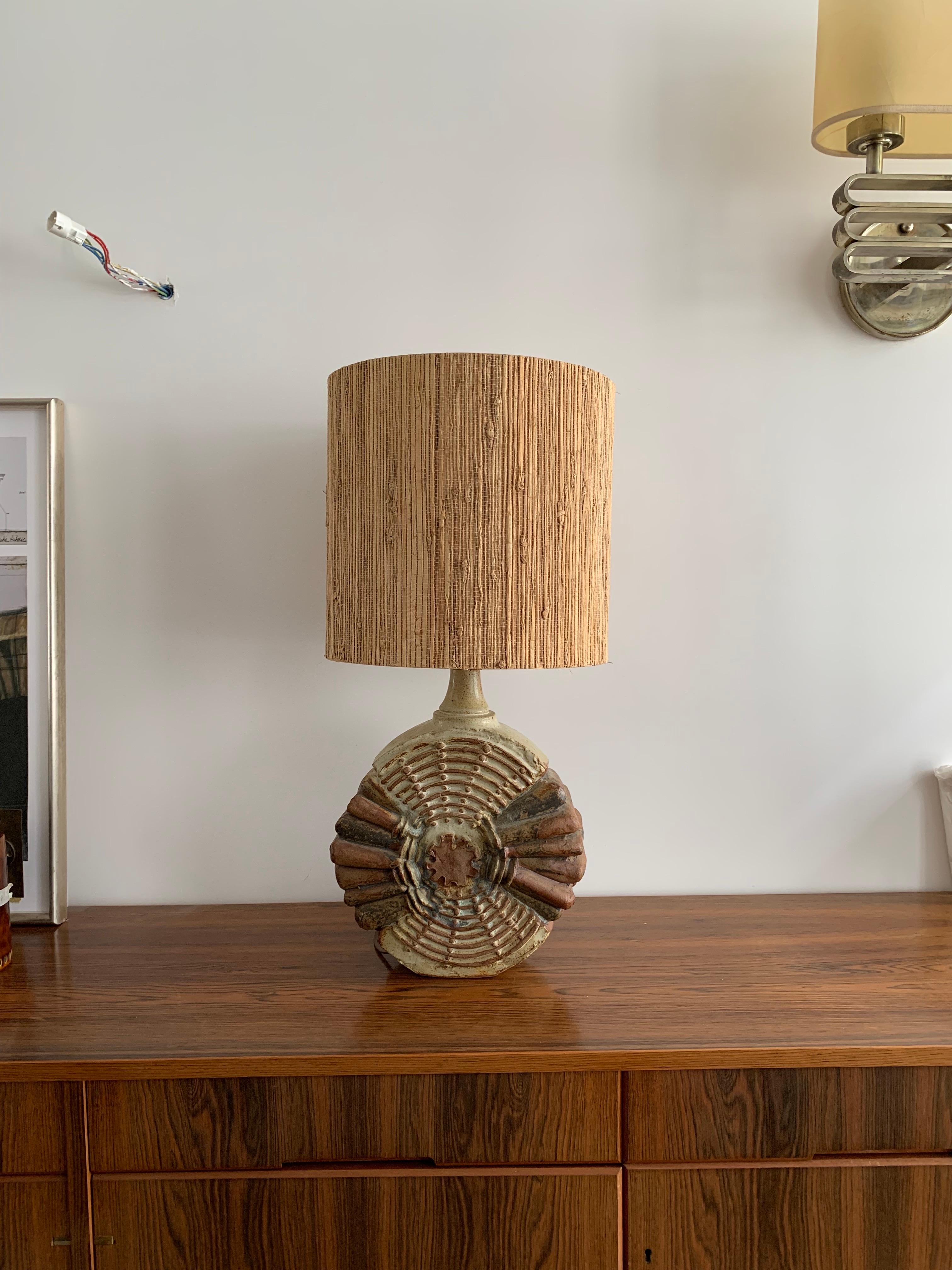 English Bernard Rooke Table Lamp with Original Shade, England, 1960 For Sale