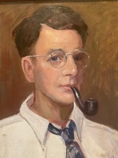 Self-Portrait della Scuola Americana, Cerchio di N.C. Wyeth, Bernard Safford Bene 1937