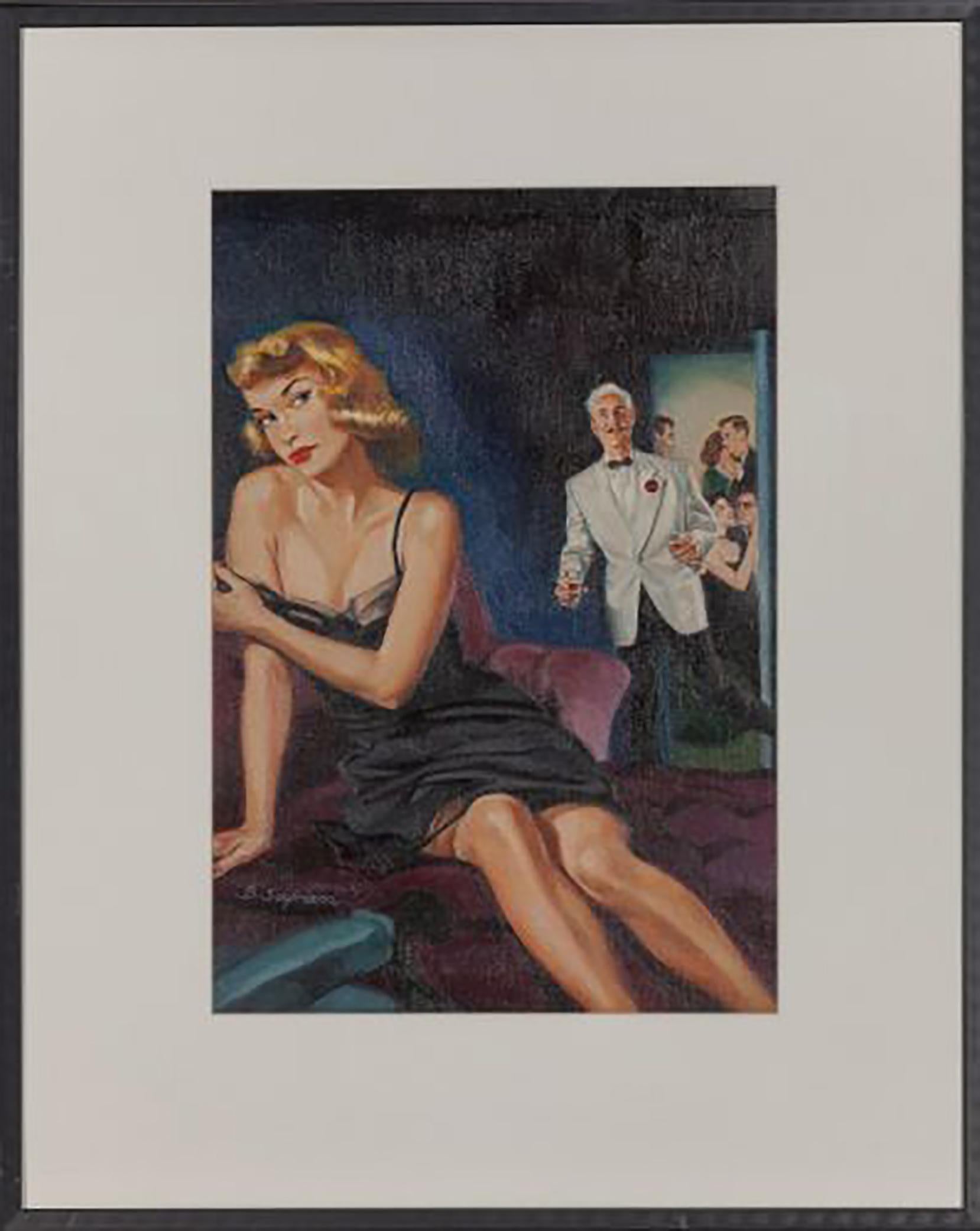 High Priced Party Girl - Painting by Bernard Safran