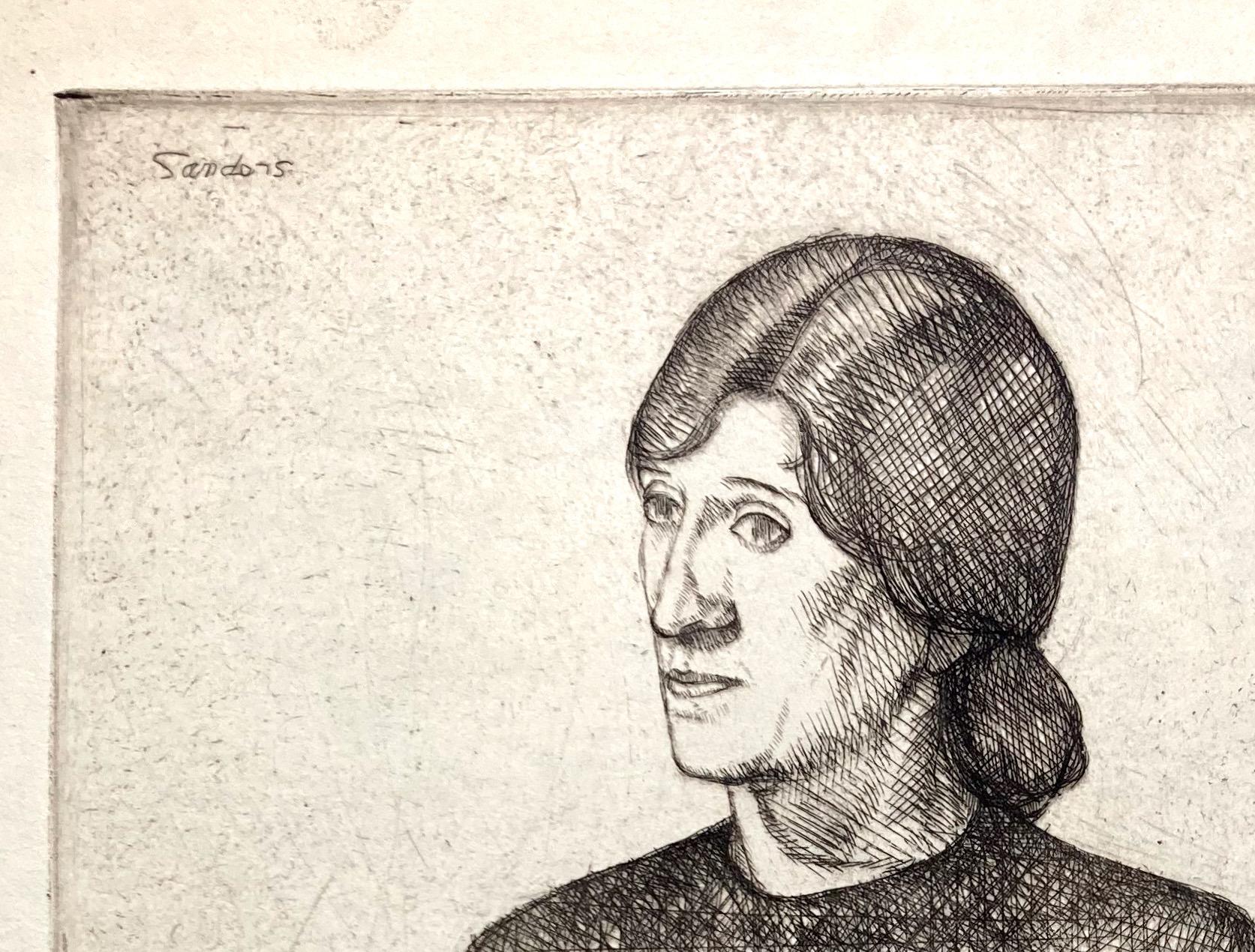 Bernard Sanders, Ritratto di donna (con panino), 1925 circa in vendita 2