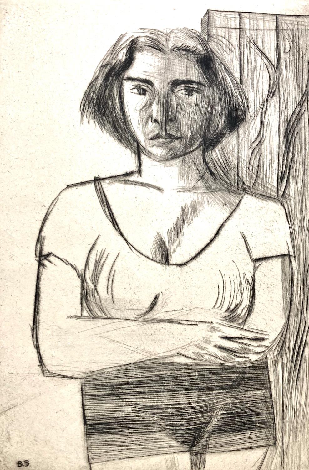 Bernard Sanders, Giovane ragazza (con le braccia incrociate), 1930 circa in vendita 1