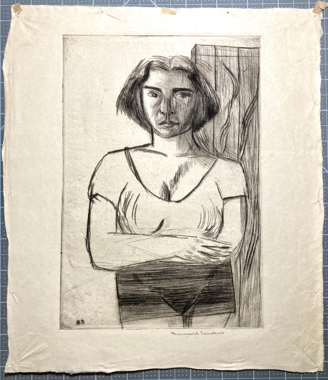Bernard Sanders, Giovane ragazza (con le braccia incrociate), 1930 circa in vendita 5