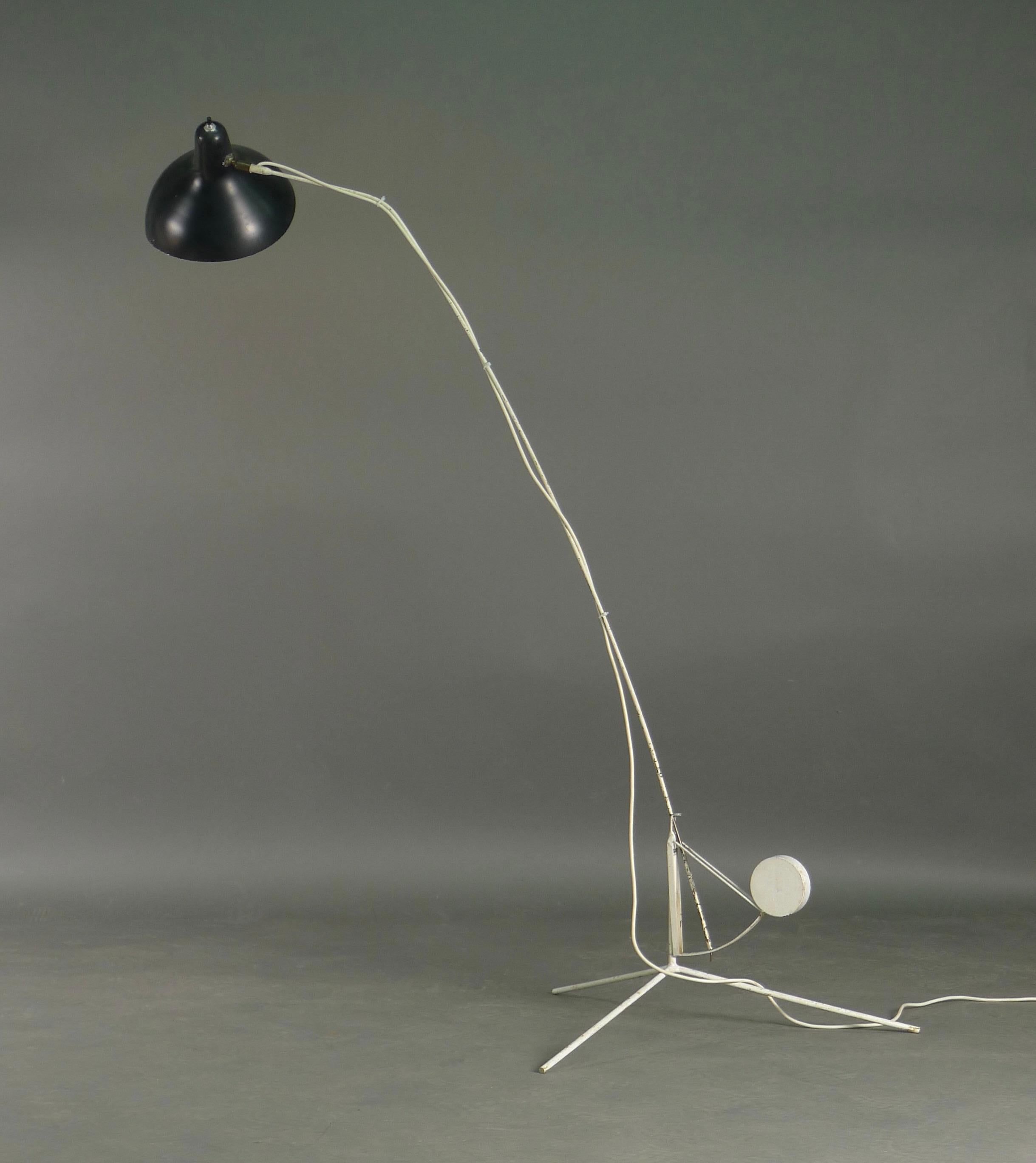 Bernard Schottlander, lampadaire Mantis, modèle BS1B, J T Kalmar, original des années 1950 en vente 1