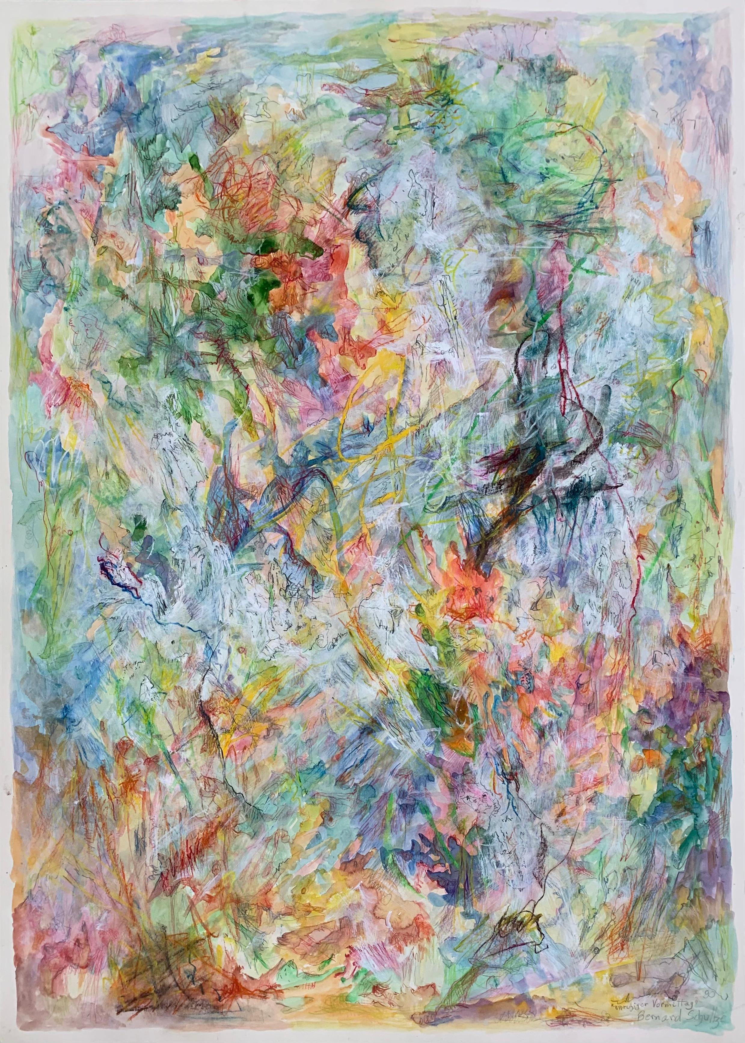Bernard Schultze Abstract Painting - Unrubiger Vosmittag