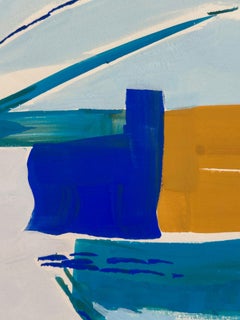 Cubist mid-century abstract expressionist painting