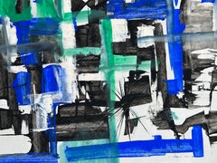 Cubist mid-century abstract expressionist painting