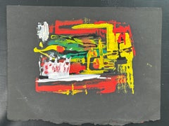 Cubist mid-century abstract expressionist painting