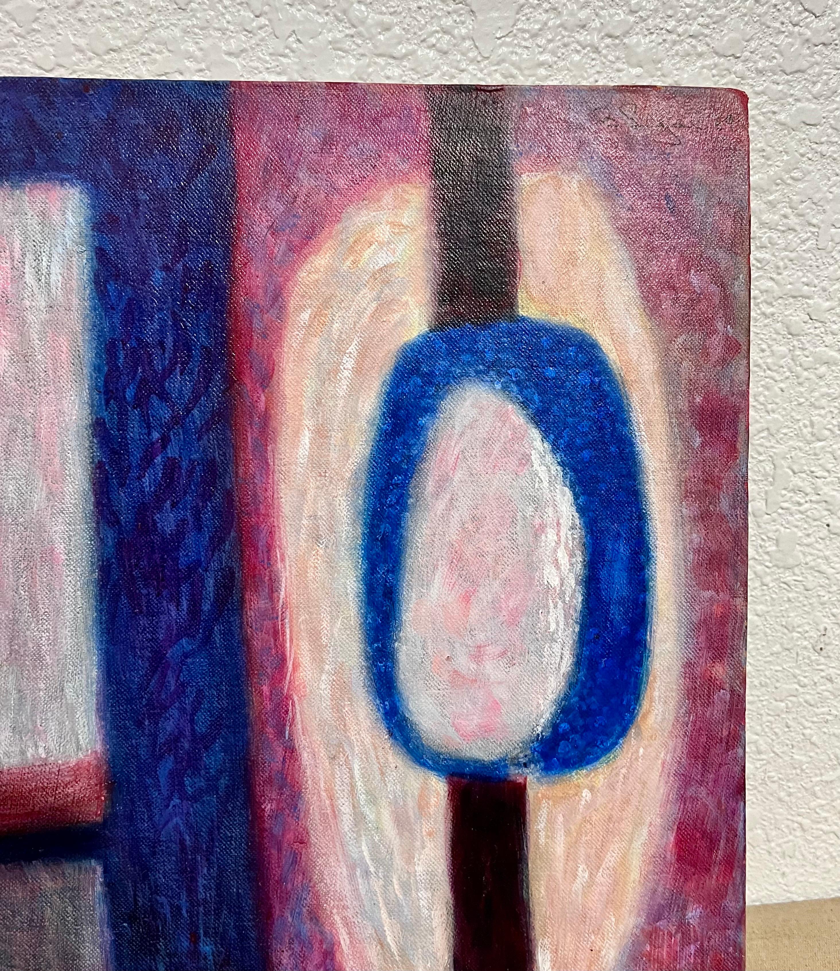 Mod Abstrakt Expressionist Ölgemälde Bernard Segal New Hope PA Modernist Art im Angebot 11