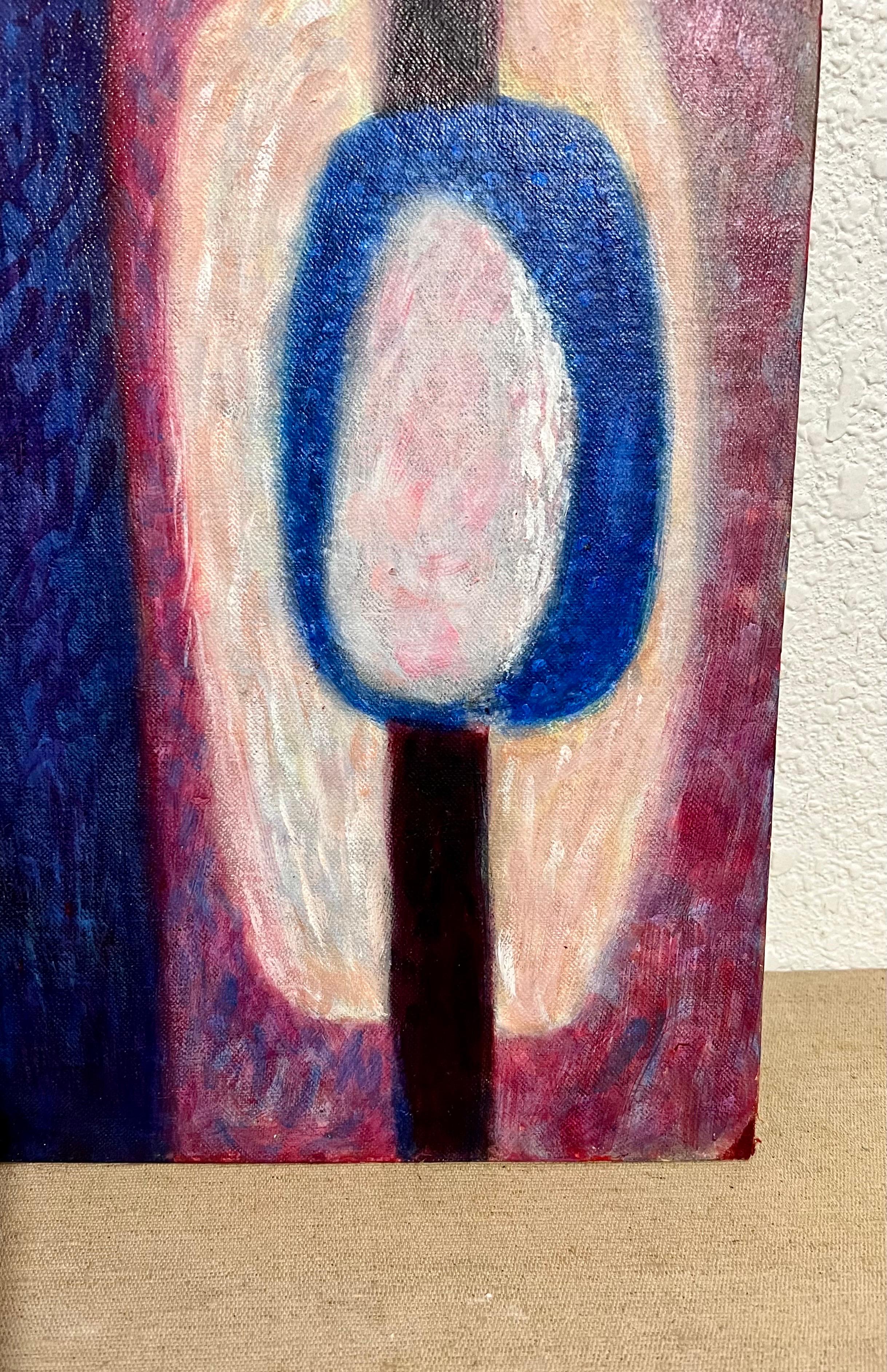 Mod Abstrakt Expressionist Ölgemälde Bernard Segal New Hope PA Modernist Art im Angebot 12