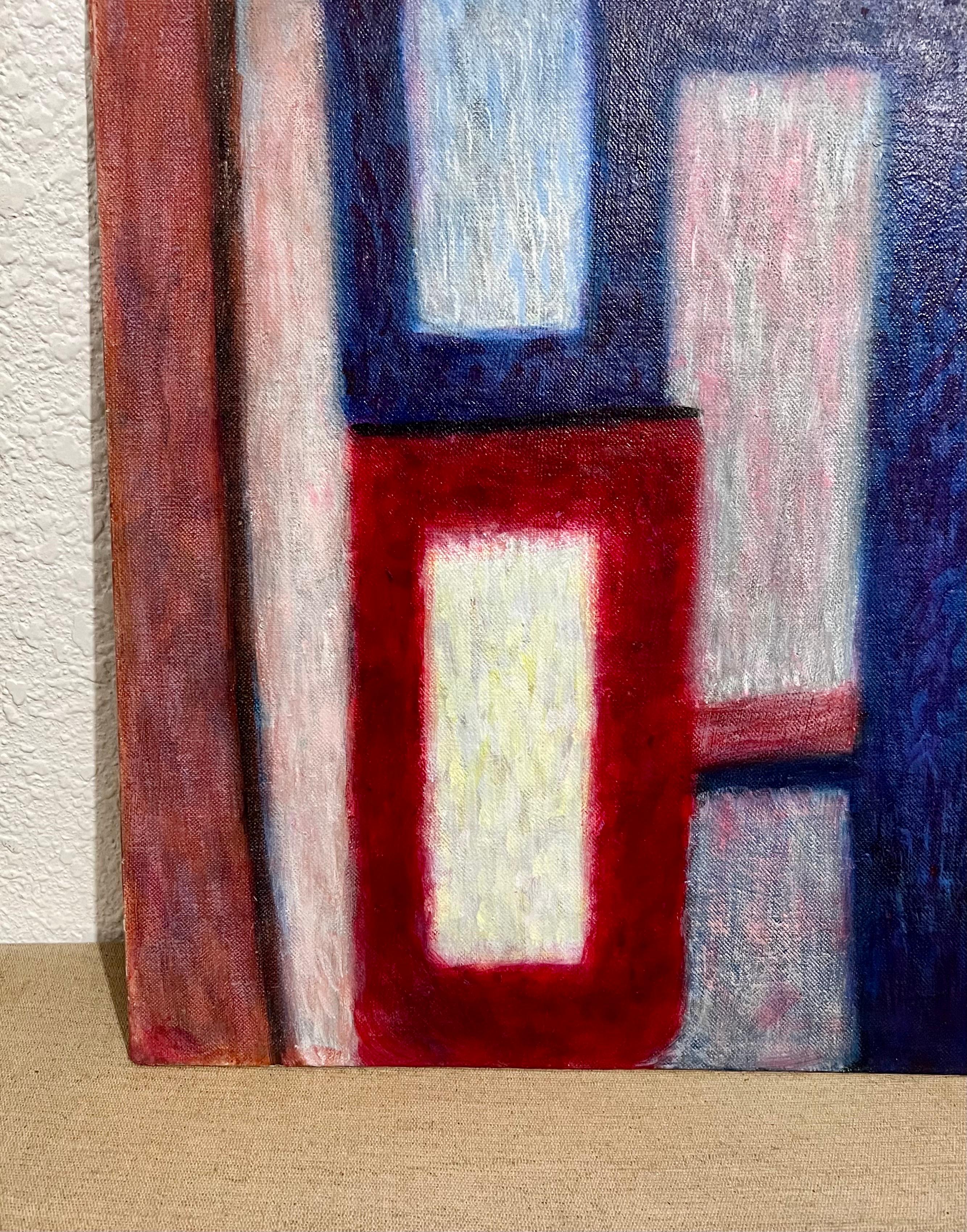 Mod Abstrakt Expressionist Ölgemälde Bernard Segal New Hope PA Modernist Art im Angebot 14