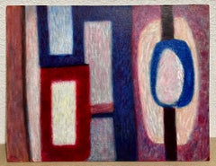 Mod Abstract Expressionist Oil Painting Bernard Segal New Hope PA Modernist Art