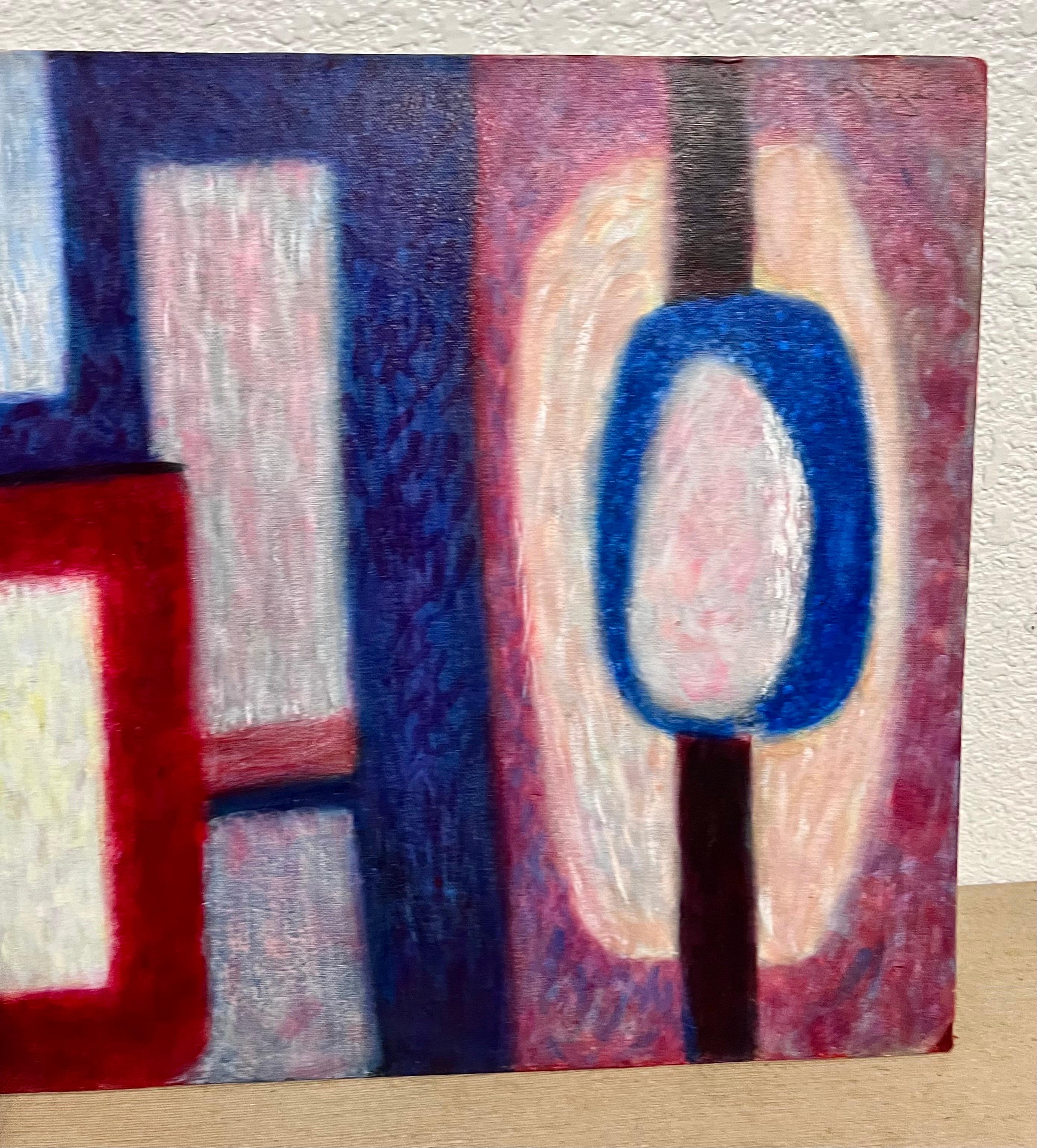 Mod Abstrakt Expressionist Ölgemälde Bernard Segal New Hope PA Modernist Art im Angebot 4