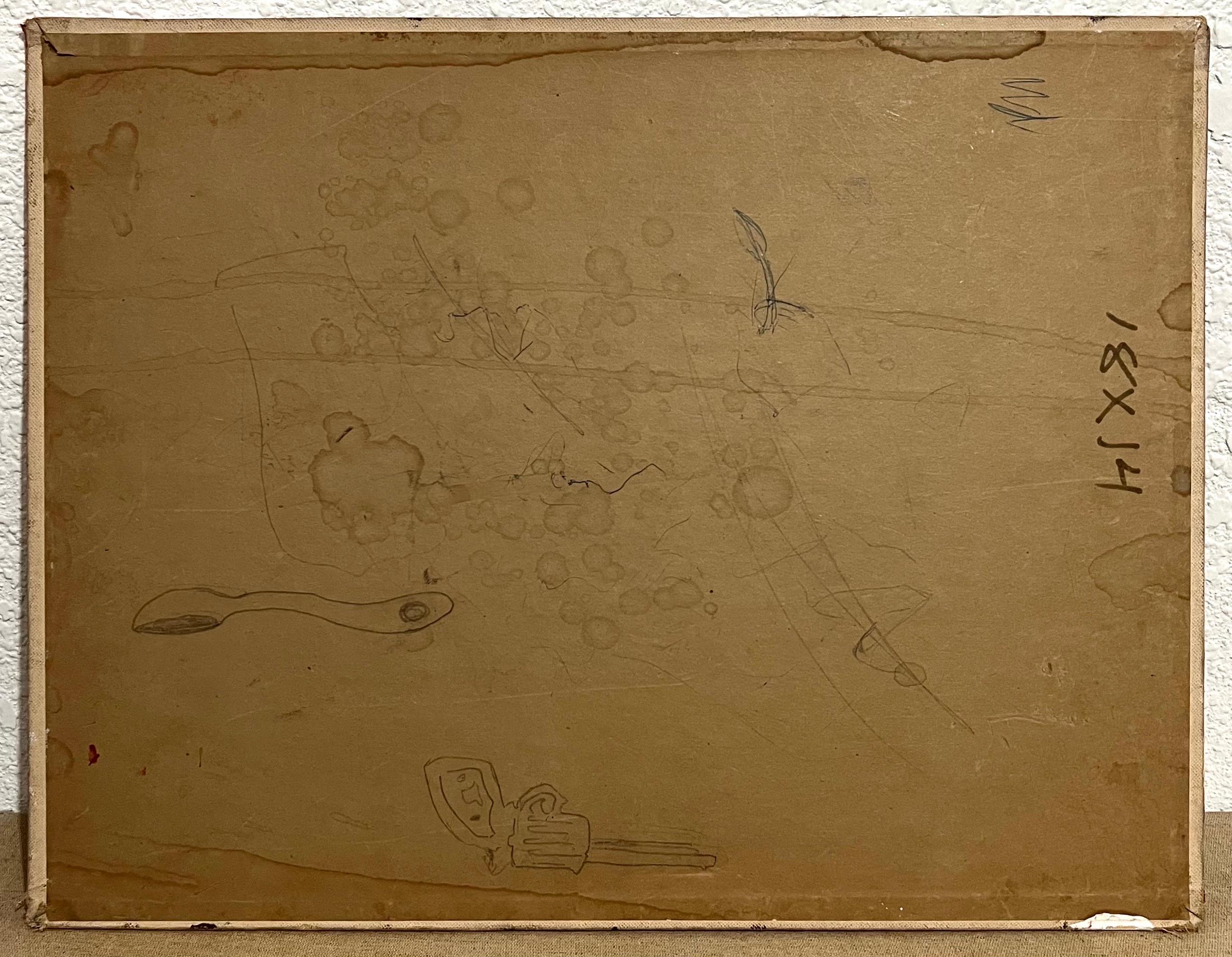 Mod Abstrakt Expressionist Ölgemälde Bernard Segal New Hope PA Modernist Art im Angebot 8