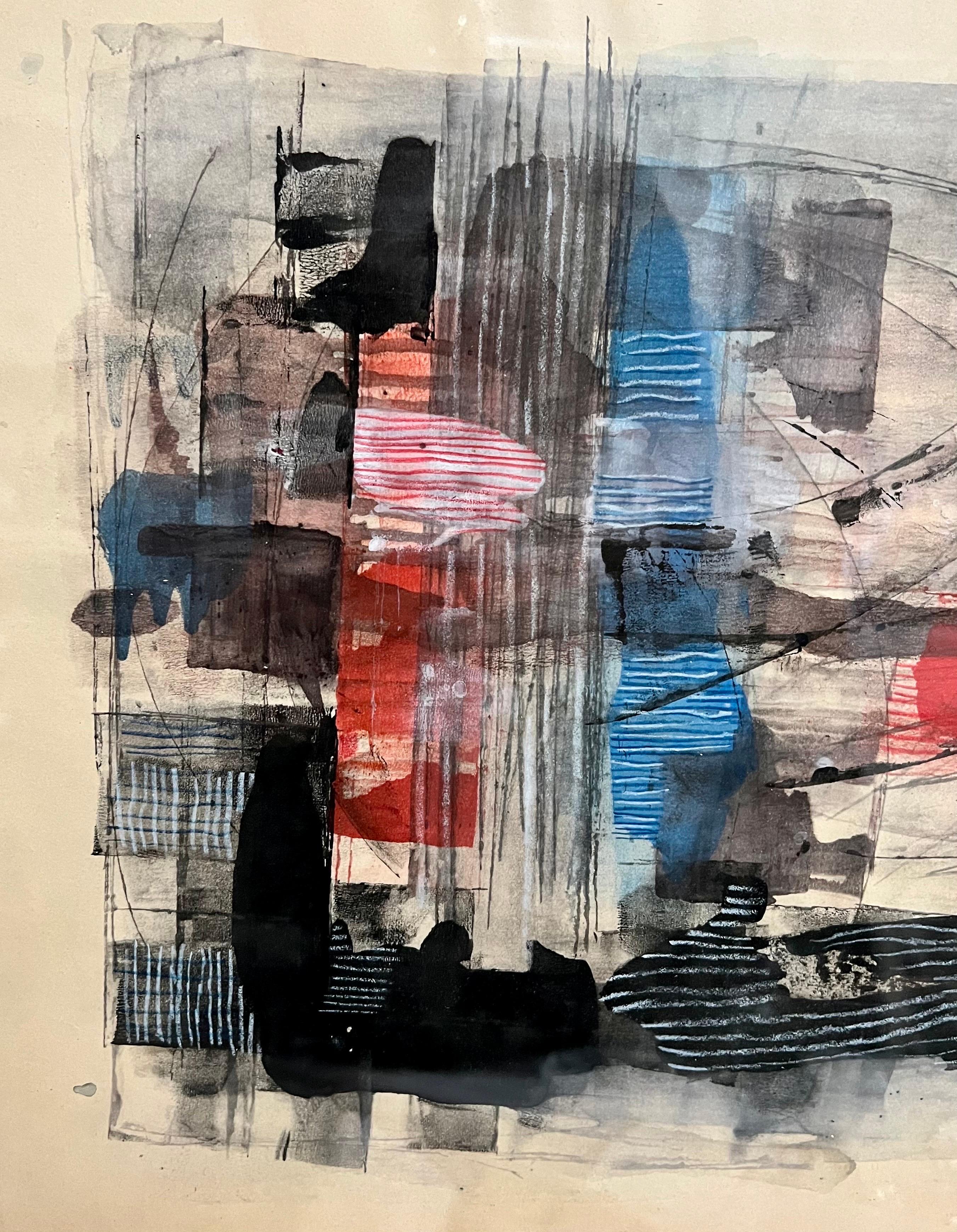 Mod. Abstrakter Expressionismus mit C-Gemälde Bernard Segal New Hope PA Modernistische Kunst im Angebot 2