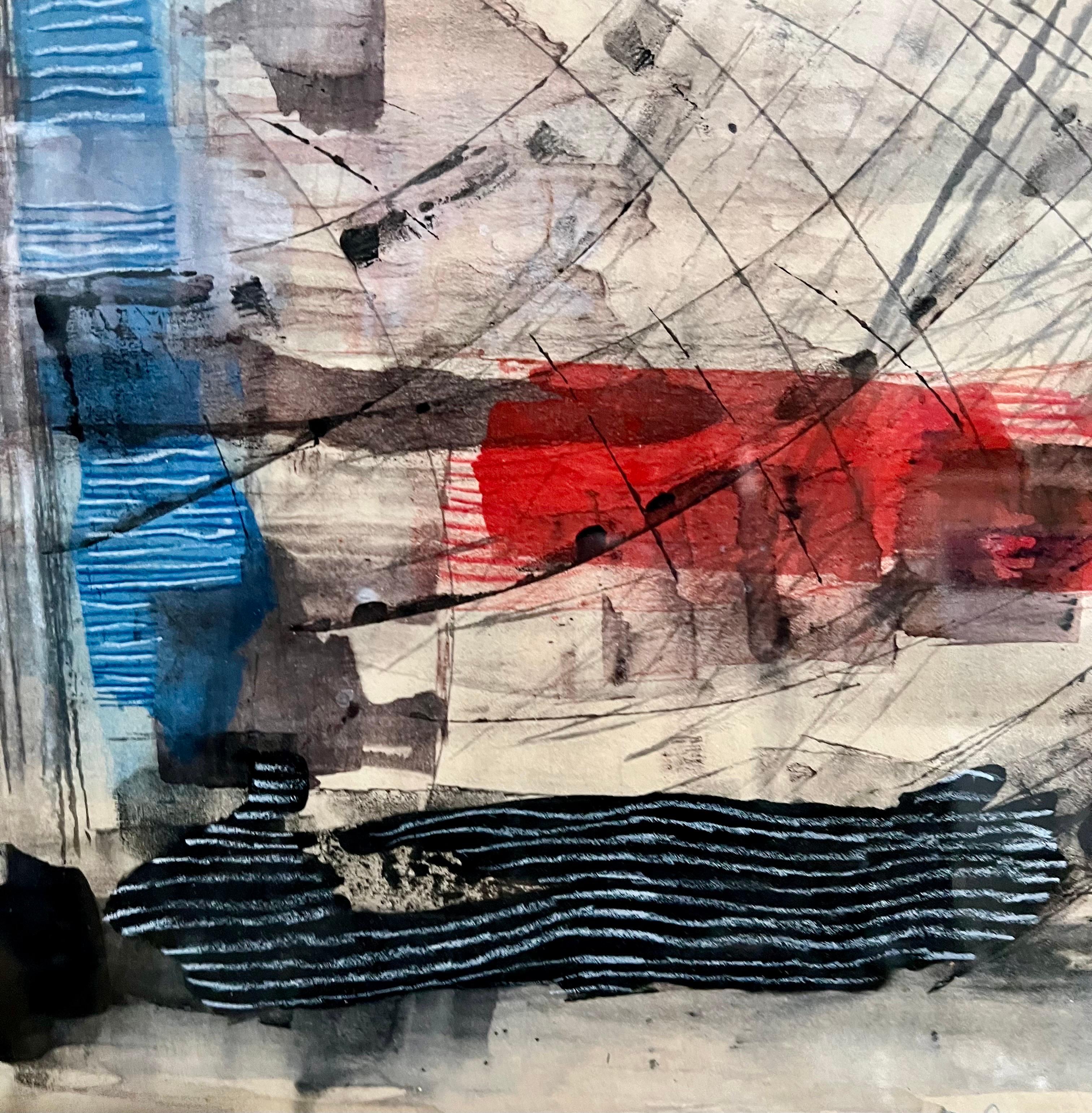 Mod Abstract Expressionist W/C Painting Bernard Segal New Hope PA Modernist Art For Sale 3