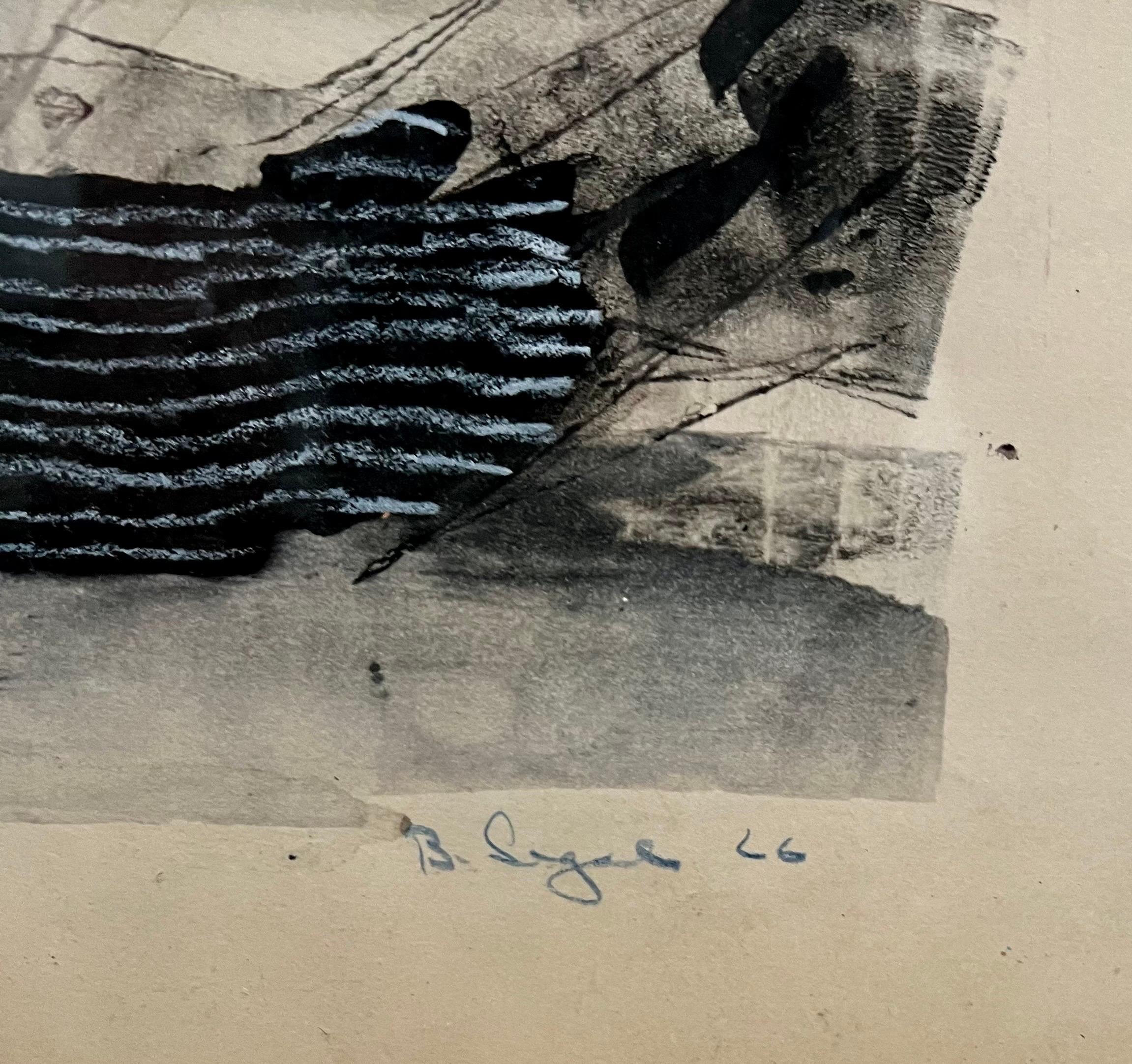 Mod Abstract Expressionist W/C Painting Bernard Segal New Hope PA Modernist Art For Sale 4