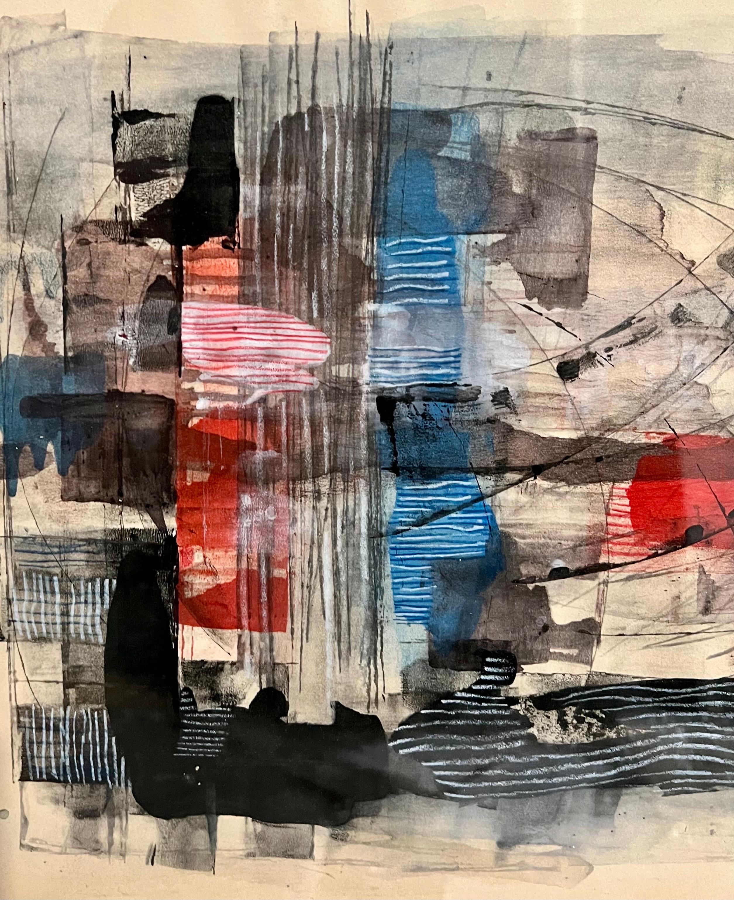 Mod. Abstrakter Expressionismus mit C-Gemälde Bernard Segal New Hope PA Modernistische Kunst im Angebot 6