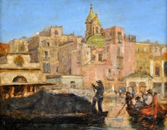 The Custom House, Naples - Modern British Impressionist Italy Landscape Painting