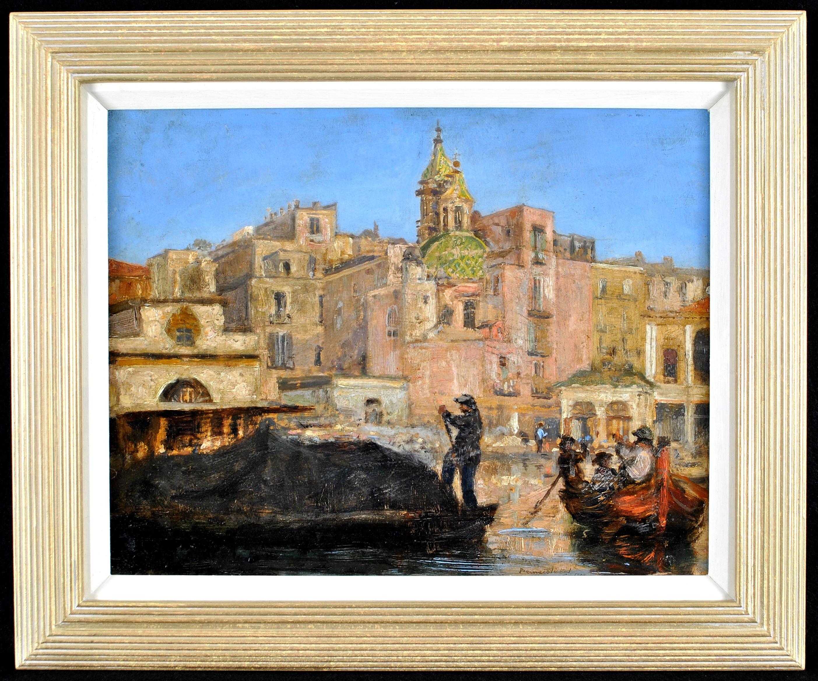 Landscape Painting Bernard Sickert - The Custom House, Naples - Peinture de paysage impressionniste moderne britannique en Italie