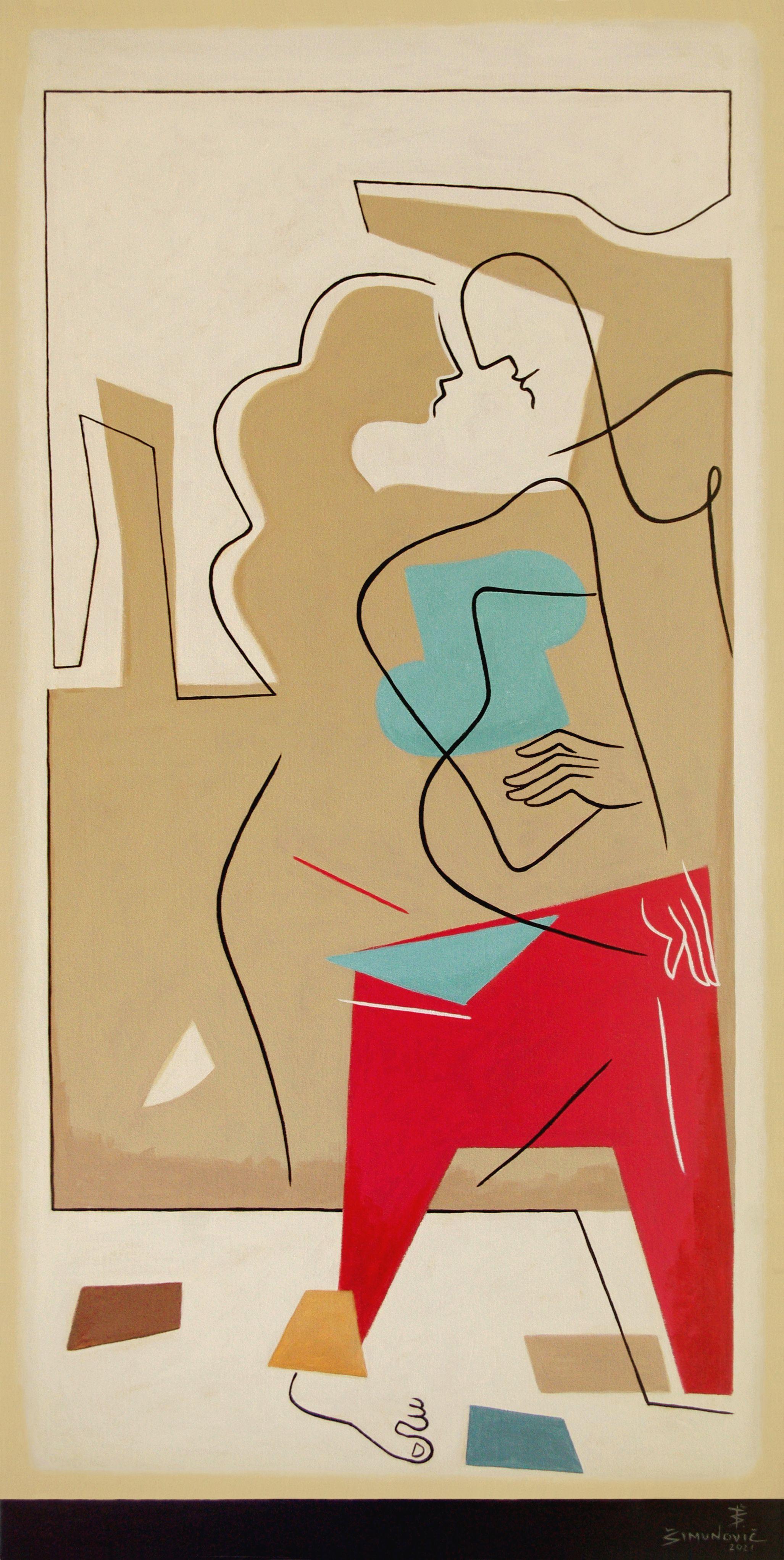 Calma y pasión, Pintura, Acrílico sobre lienzo - Painting de Bernard Simunovic
