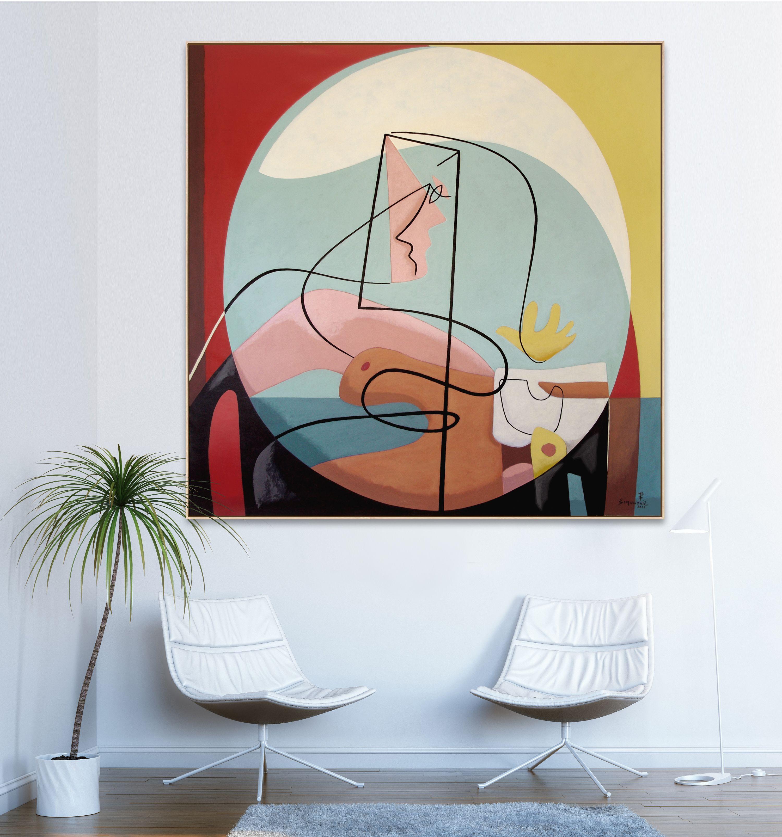 En el espejo del tiempo, Pintura, Acrílico sobre lienzo en venta 1